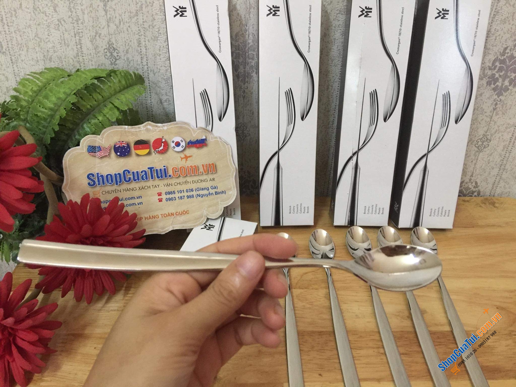 SET 6 THÌA CÁN DÀI WMF 21 cm.