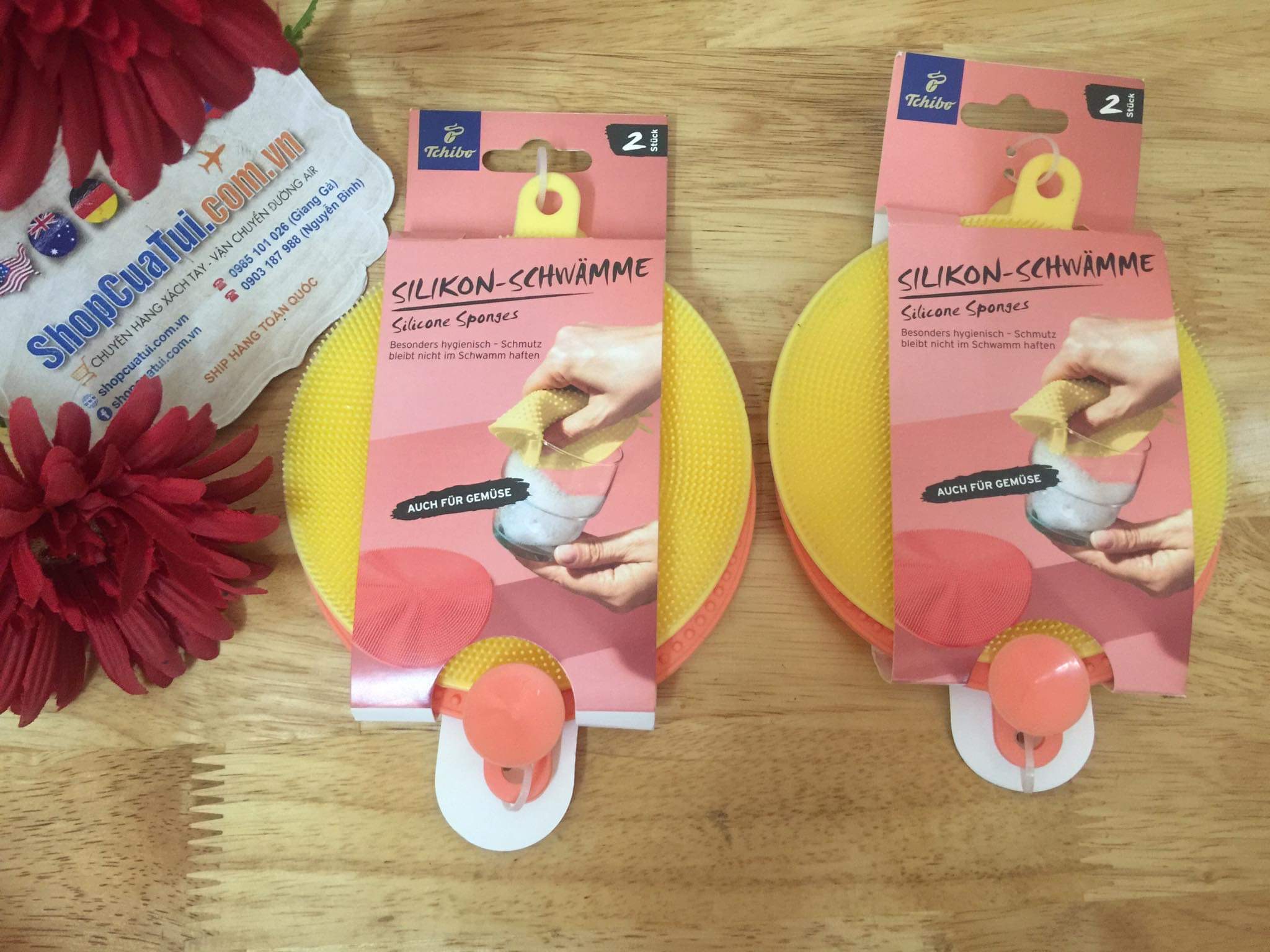 SET 2 TẤM RỬA BÁT SILICON 2 MẶT NỘI ĐỊA ĐỨC.