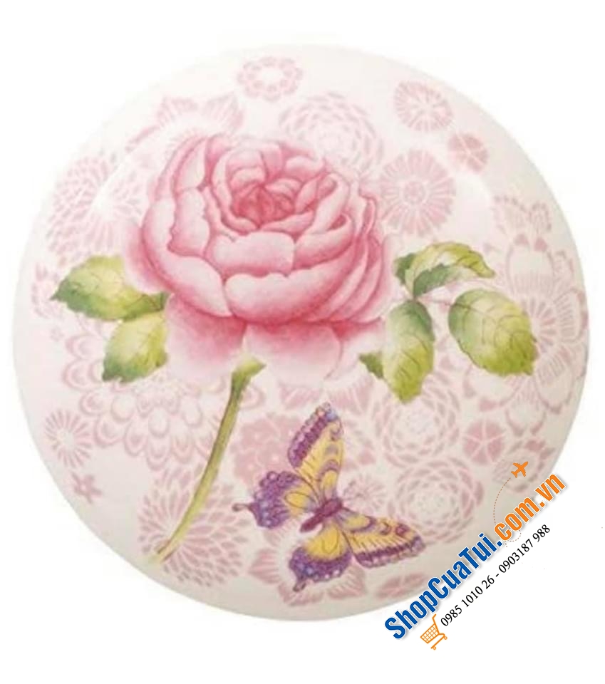 HỘP ĐỰNG ĐỒ TRANG SỨC - HẠT NGŨ CỐC - BÁNH QUY NHỎ VILLEROY BOCH ROSE COTTAGE.
