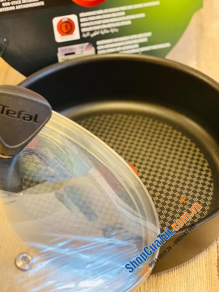 CHẢO NỒI TEFAL CÓ VUNG  SoRecycled 24 cm - MADE IN FRANCE.