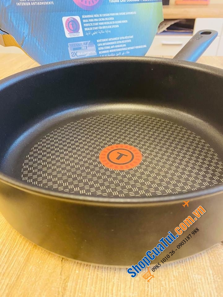 CHẢO NỒI TEFAL CÓ VUNG  SoRecycled 24 cm - MADE IN FRANCE.
