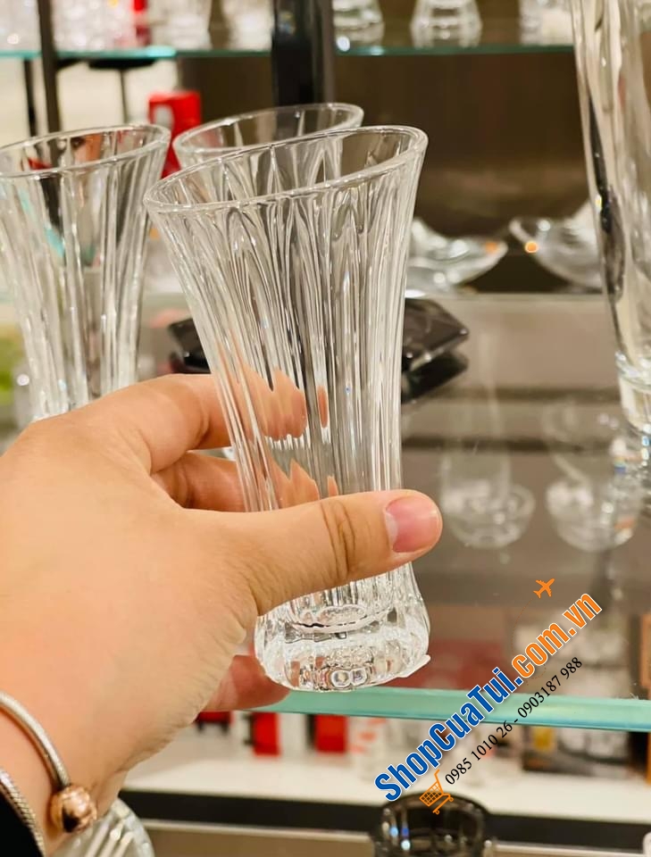 SET 3 LỌ HOA MINI ĐỂ BÀN NACHTMANN 103242 - pha lê cao cấp của Đức, cho ánh sáng tự nhiên và sự hiện diện tuyệt vời của hoa