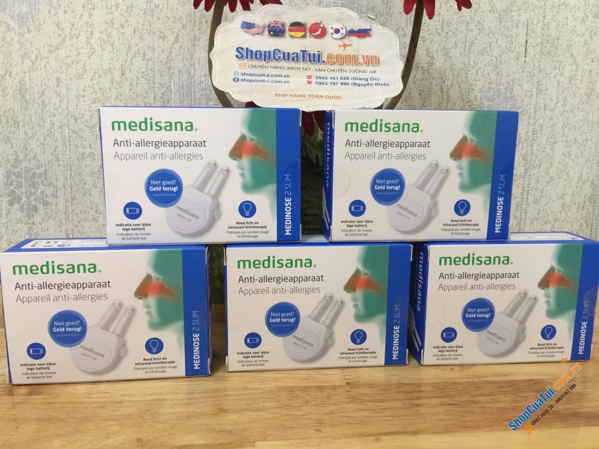 MÁY TRỊ VIÊM MŨI DỊ ỨNG - VIÊM XOANG MEDISANA MEDINOSE 2 SLIM.