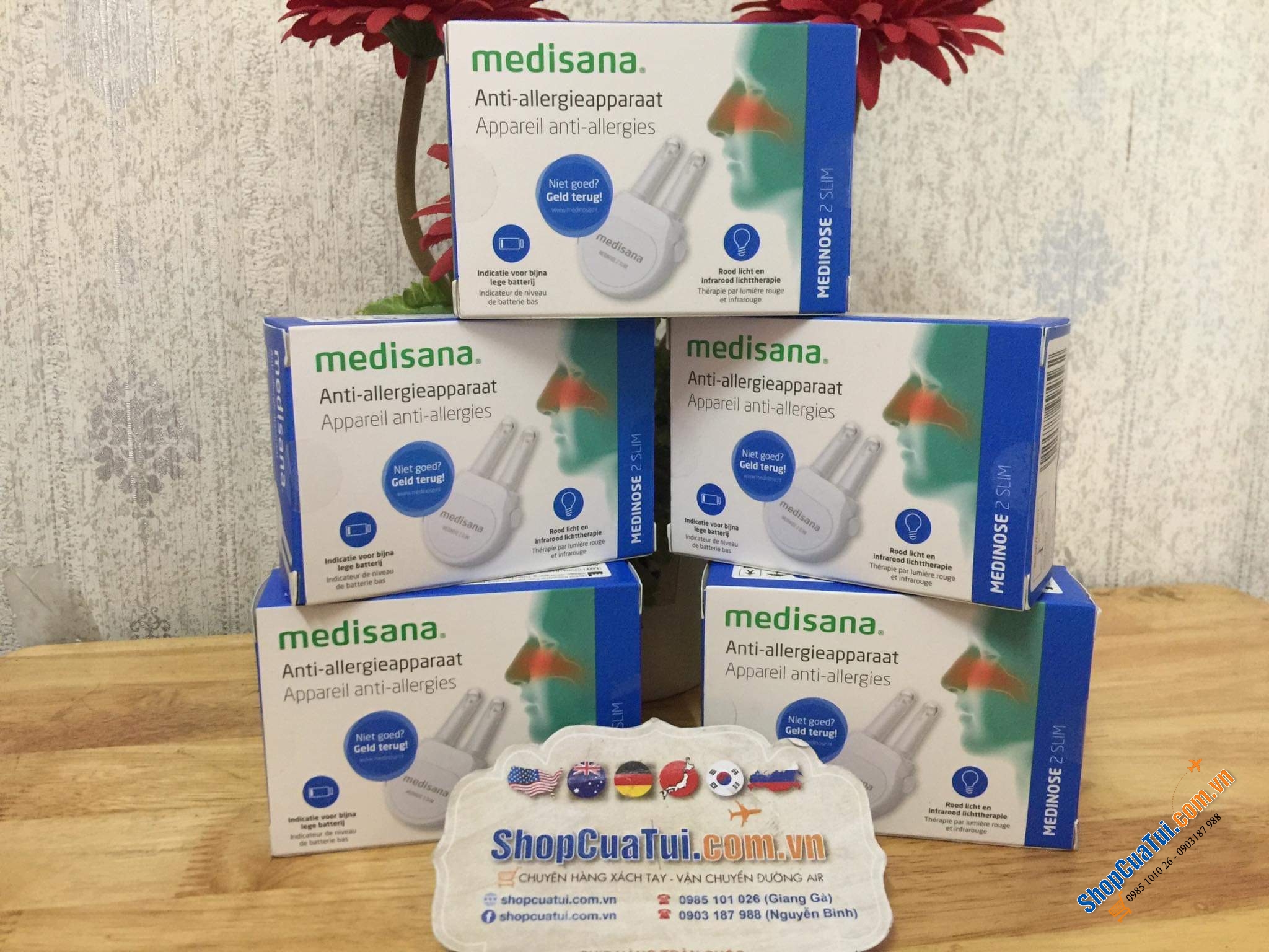 MÁY TRỊ VIÊM MŨI DỊ ỨNG - VIÊM XOANG MEDISANA MEDINOSE 2 SLIM.
