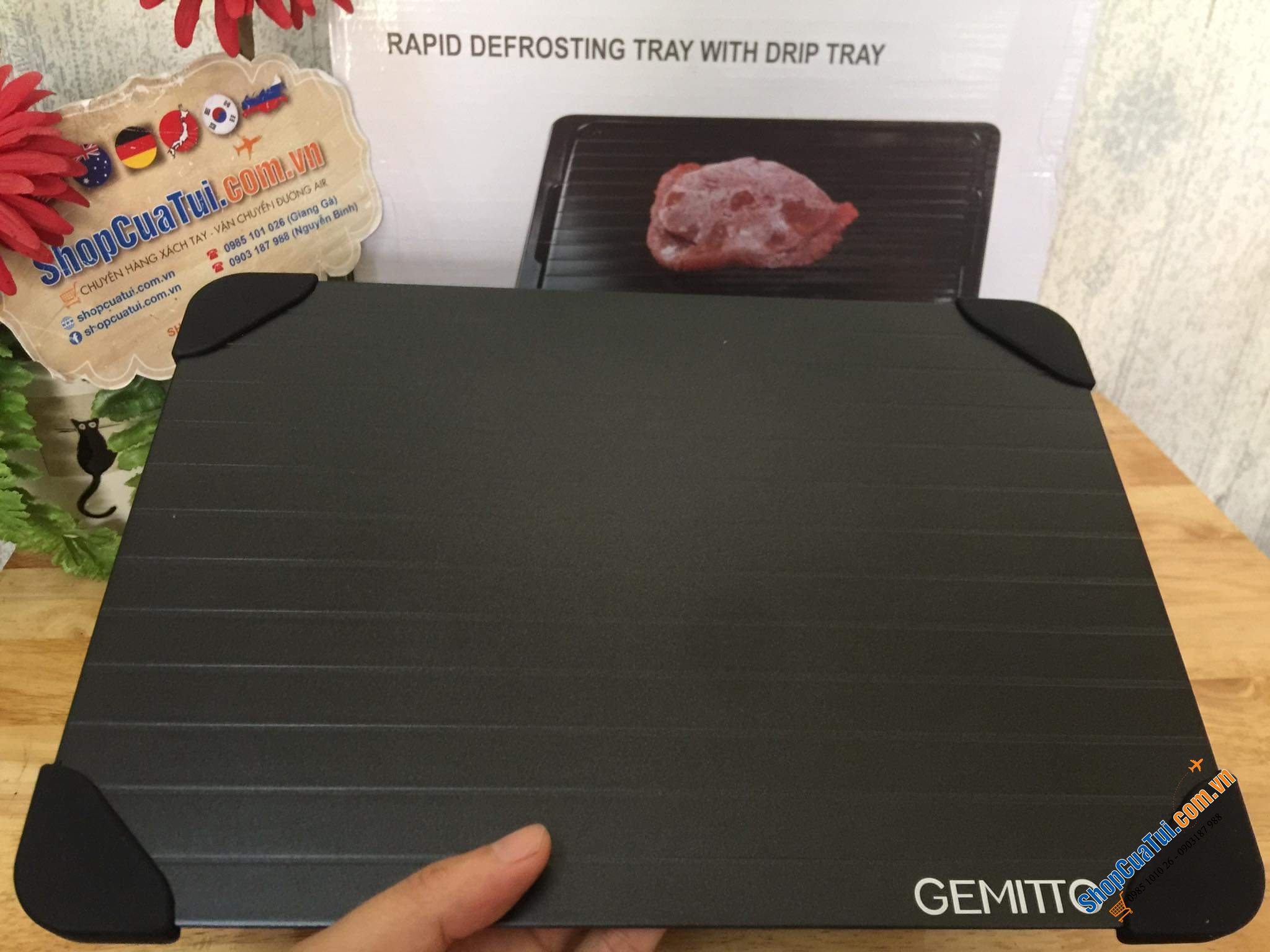 THỚT RÃ ĐÔNG GEMITTO KÈM KHAY HỨNG NƯỚC