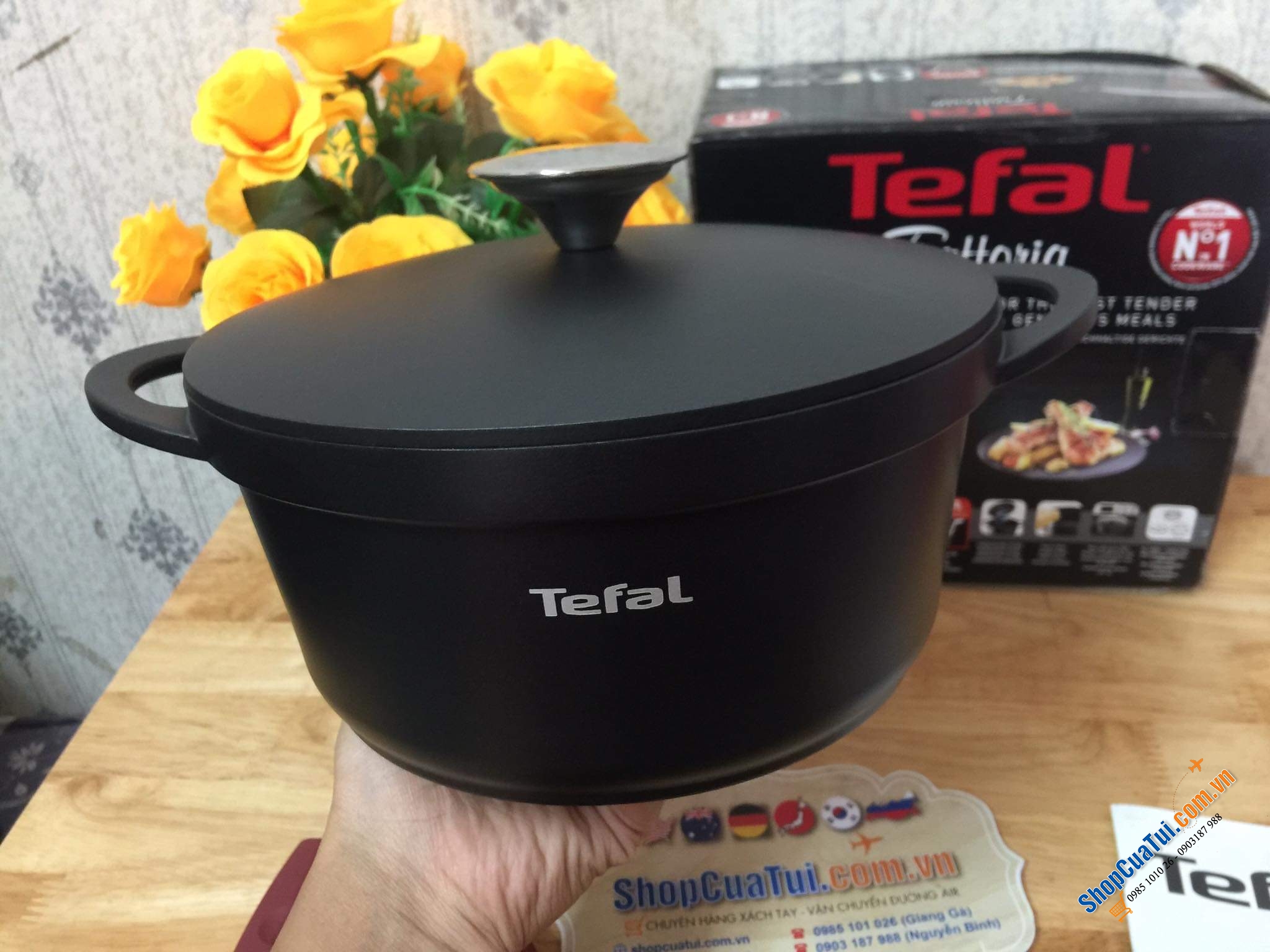 NỒI CHẢO TEFAL CHỐNG DÍNH 20 CM TRATTORIA SIÊU NHẸ.