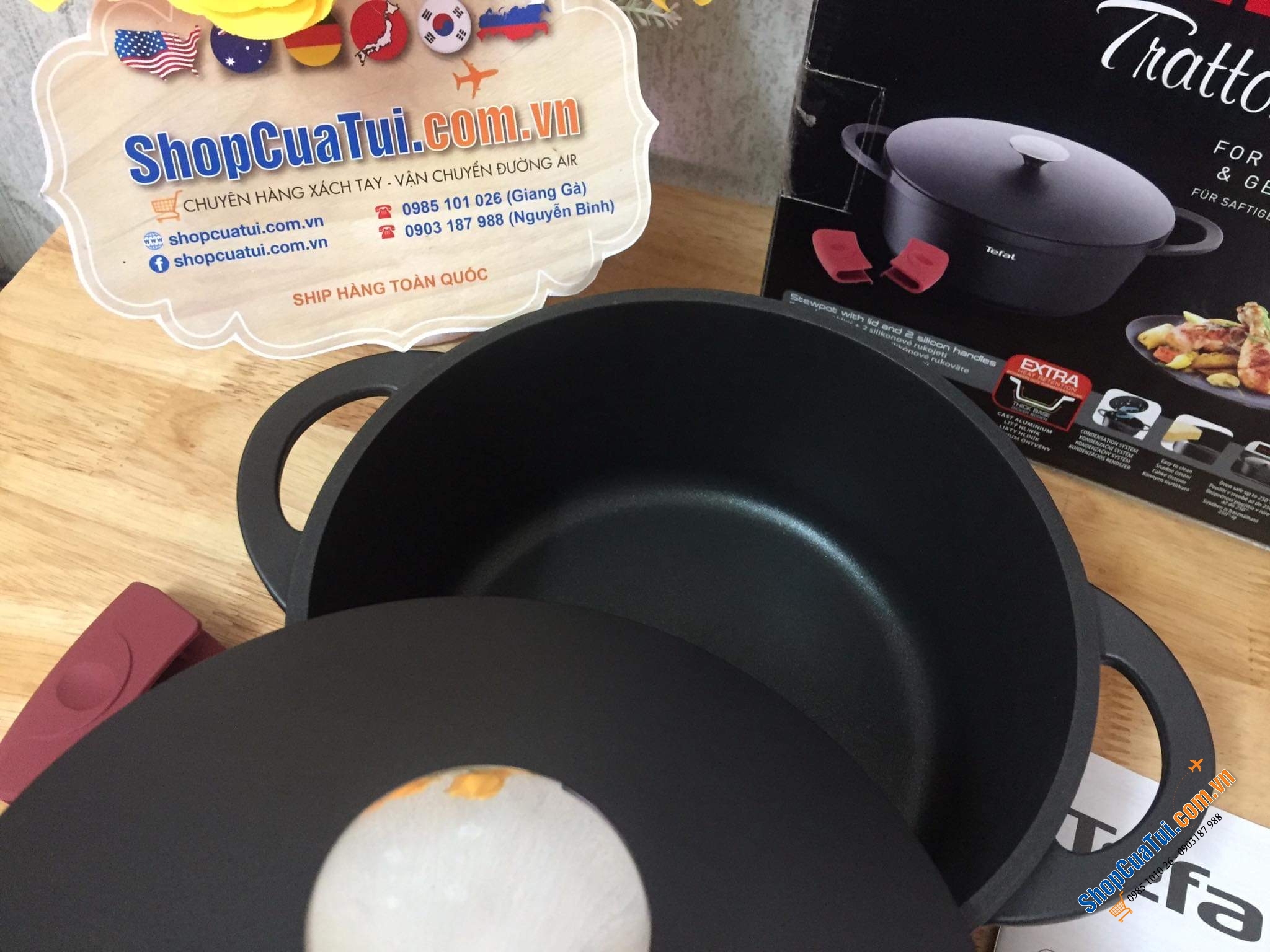 NỒI CHẢO TEFAL CHỐNG DÍNH 20 CM TRATTORIA SIÊU NHẸ.