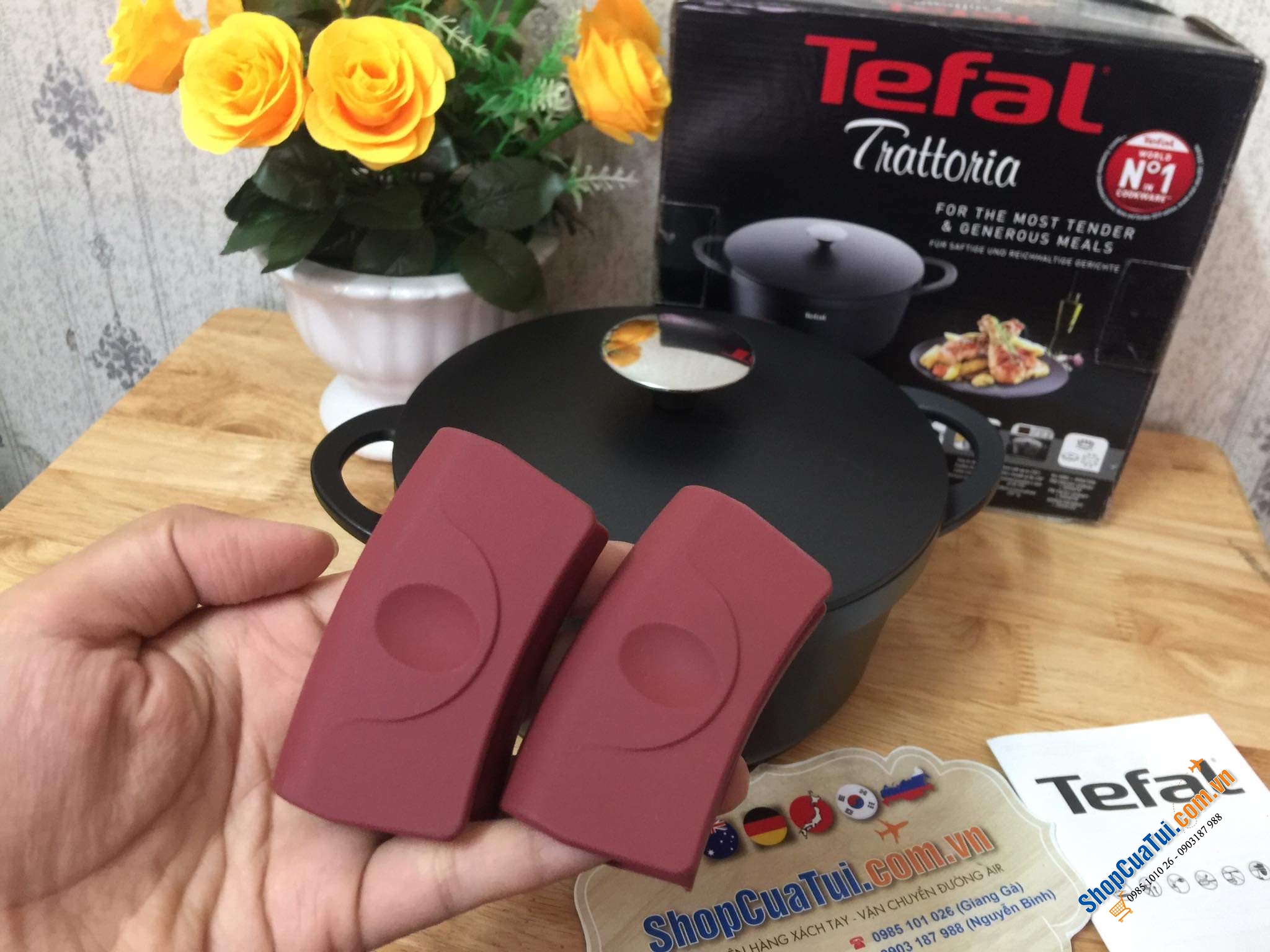 NỒI CHẢO TEFAL CHỐNG DÍNH 20 CM TRATTORIA SIÊU NHẸ.