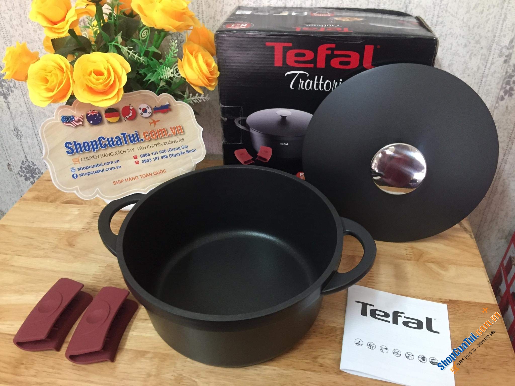 NỒI CHẢO TEFAL CHỐNG DÍNH 20 CM TRATTORIA SIÊU NHẸ.