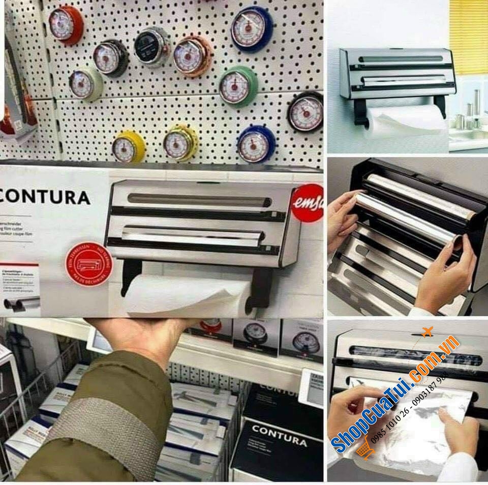 GIÁ TREO, LỐC ĐỰNG GIẤY EMSA CONTURA 3 IN 1.