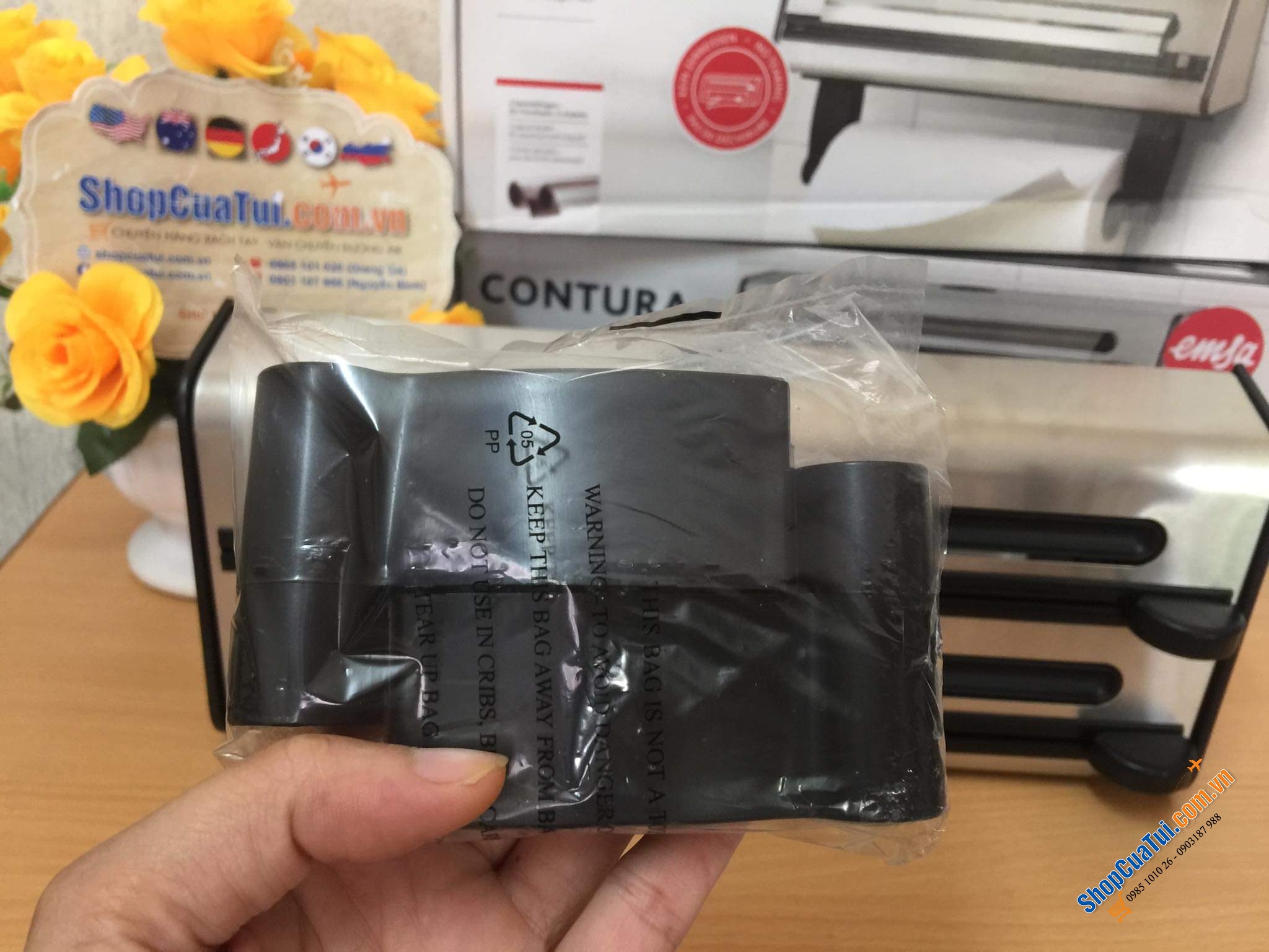 GIÁ TREO, LỐC ĐỰNG GIẤY EMSA CONTURA 3 IN 1.