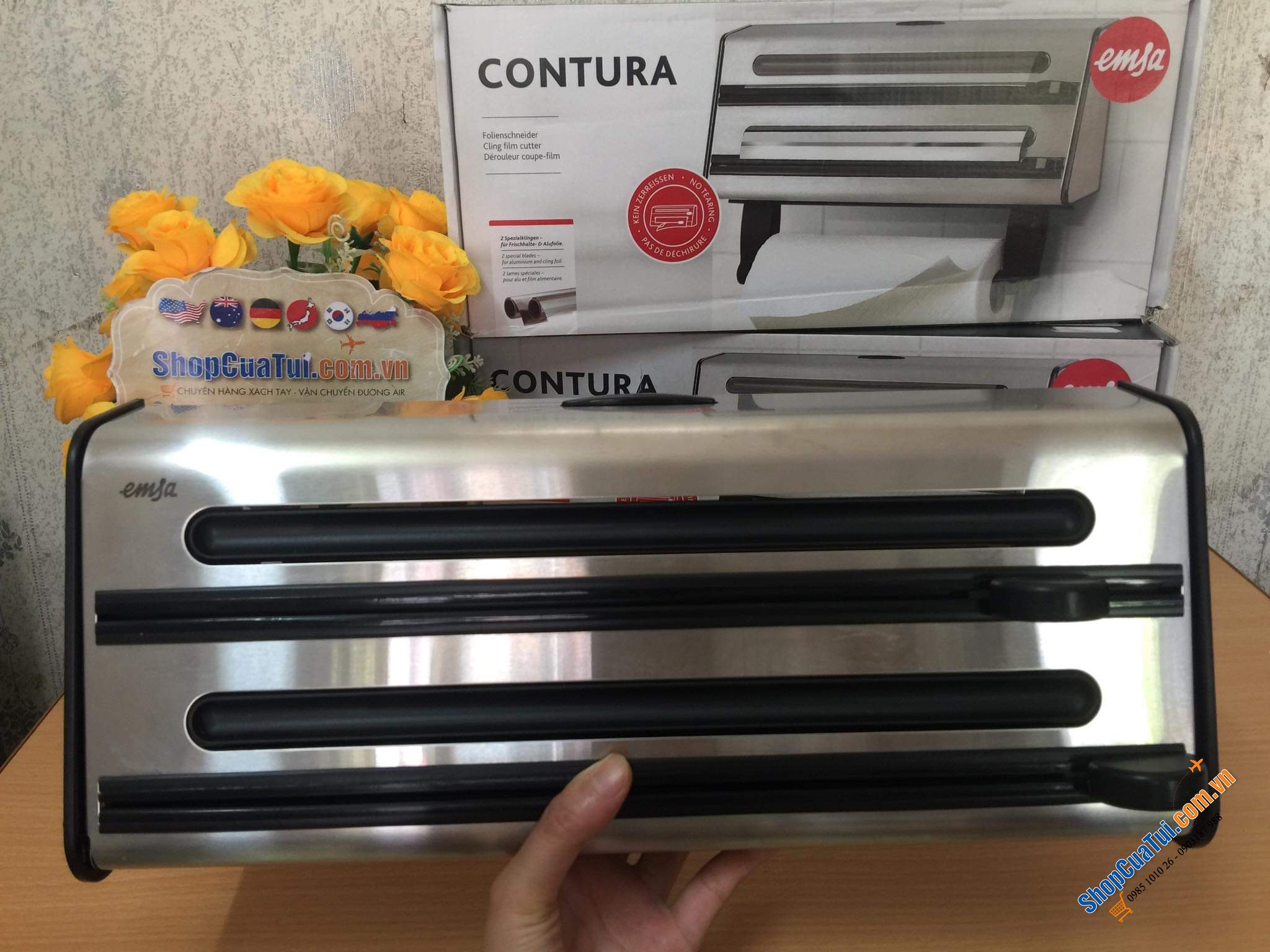 GIÁ TREO, LỐC ĐỰNG GIẤY EMSA CONTURA 3 IN 1.
