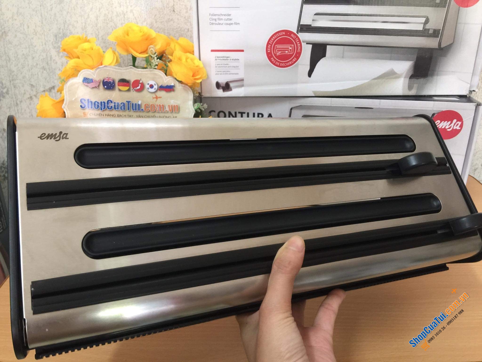 GIÁ TREO, LỐC ĐỰNG GIẤY EMSA CONTURA 3 IN 1.