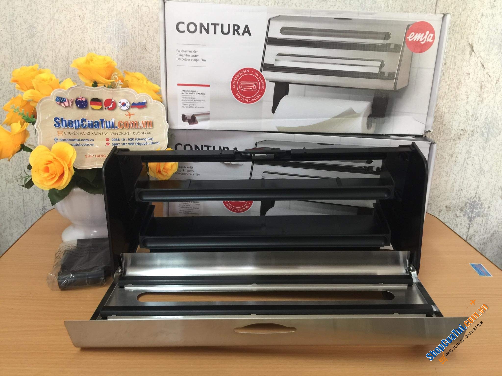 GIÁ TREO, LỐC ĐỰNG GIẤY EMSA CONTURA 3 IN 1.