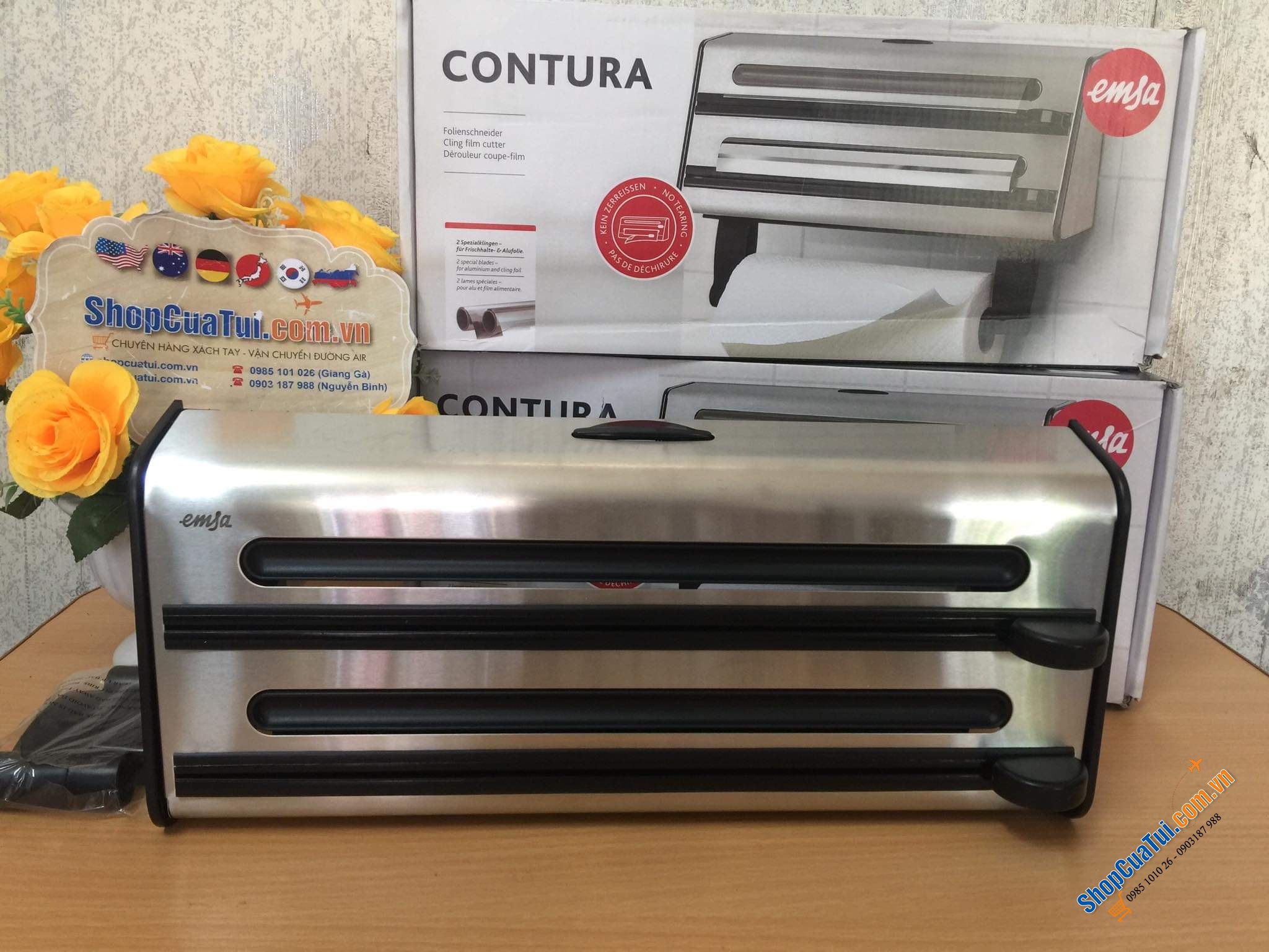 GIÁ TREO, LỐC ĐỰNG GIẤY EMSA CONTURA 3 IN 1.