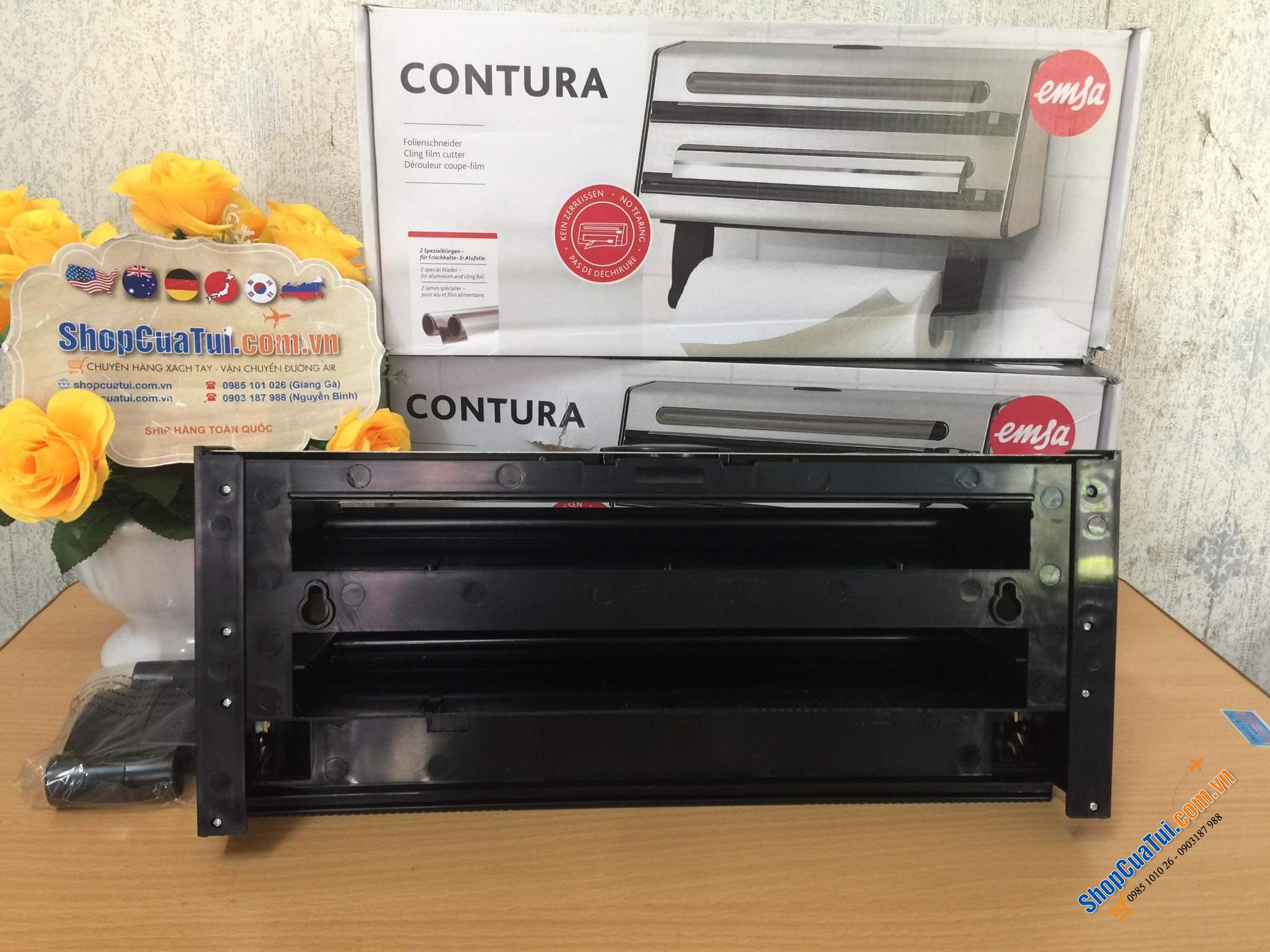 GIÁ TREO, LỐC ĐỰNG GIẤY EMSA CONTURA 3 IN 1.