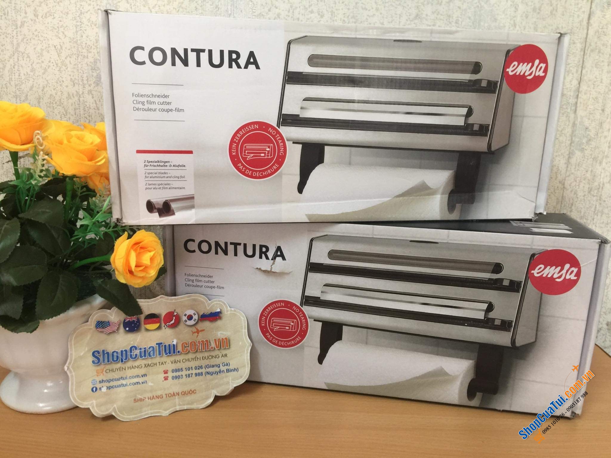 GIÁ TREO, LỐC ĐỰNG GIẤY EMSA CONTURA 3 IN 1.