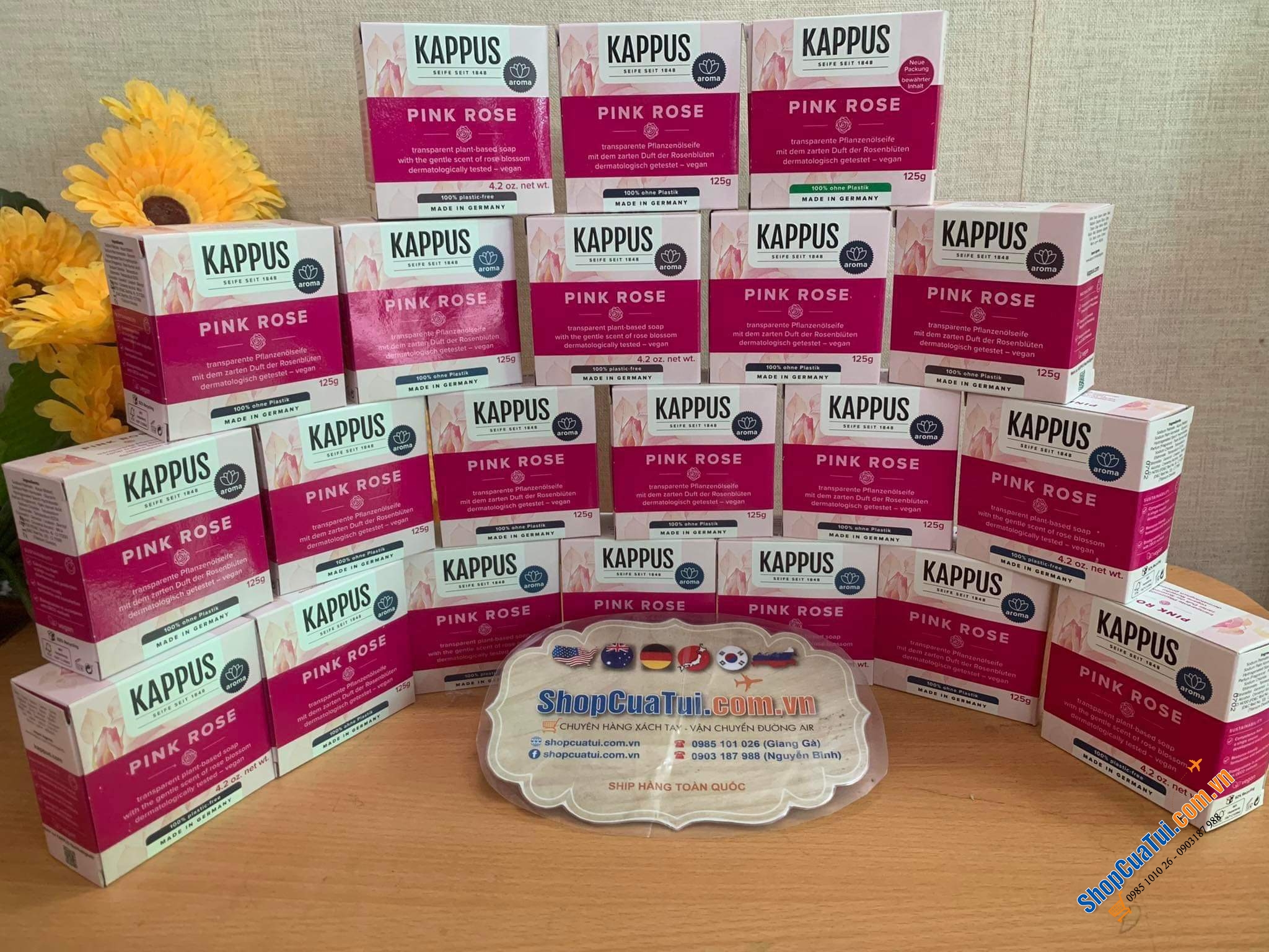 XÀ PHÒNG KAPPUS PINK ROSE - LUXURY SOAP - CHUẨN XỊN MADE IN GERMANY.
