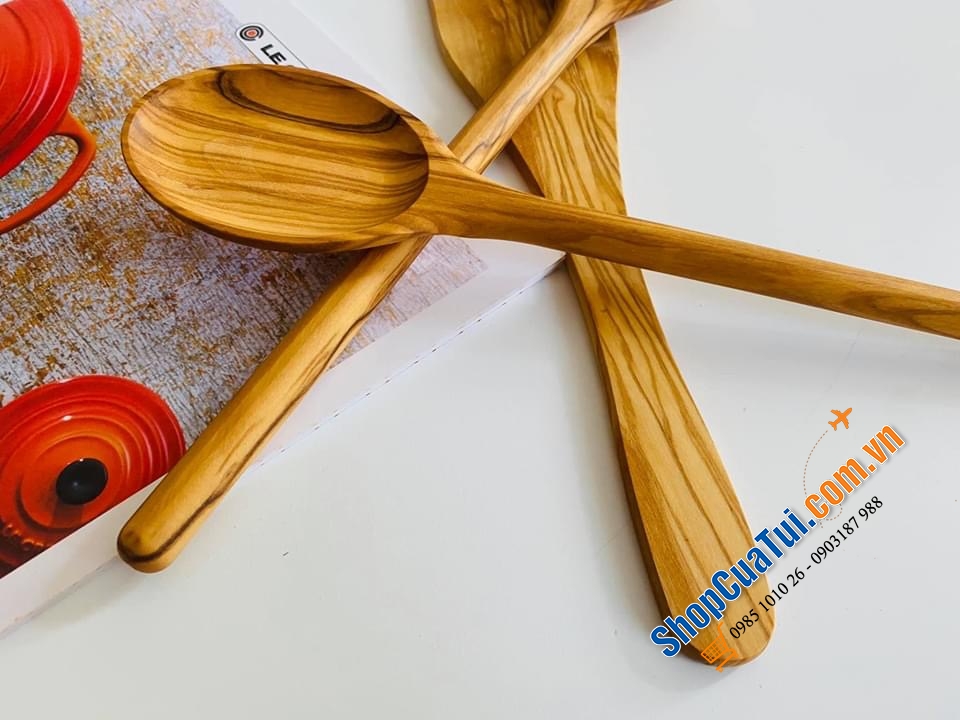 SET MUÔI XẺNG NẤU ĂN GỖ OLIU.