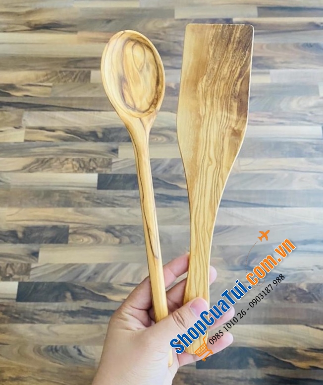 SET MUÔI XẺNG NẤU ĂN GỖ OLIU.