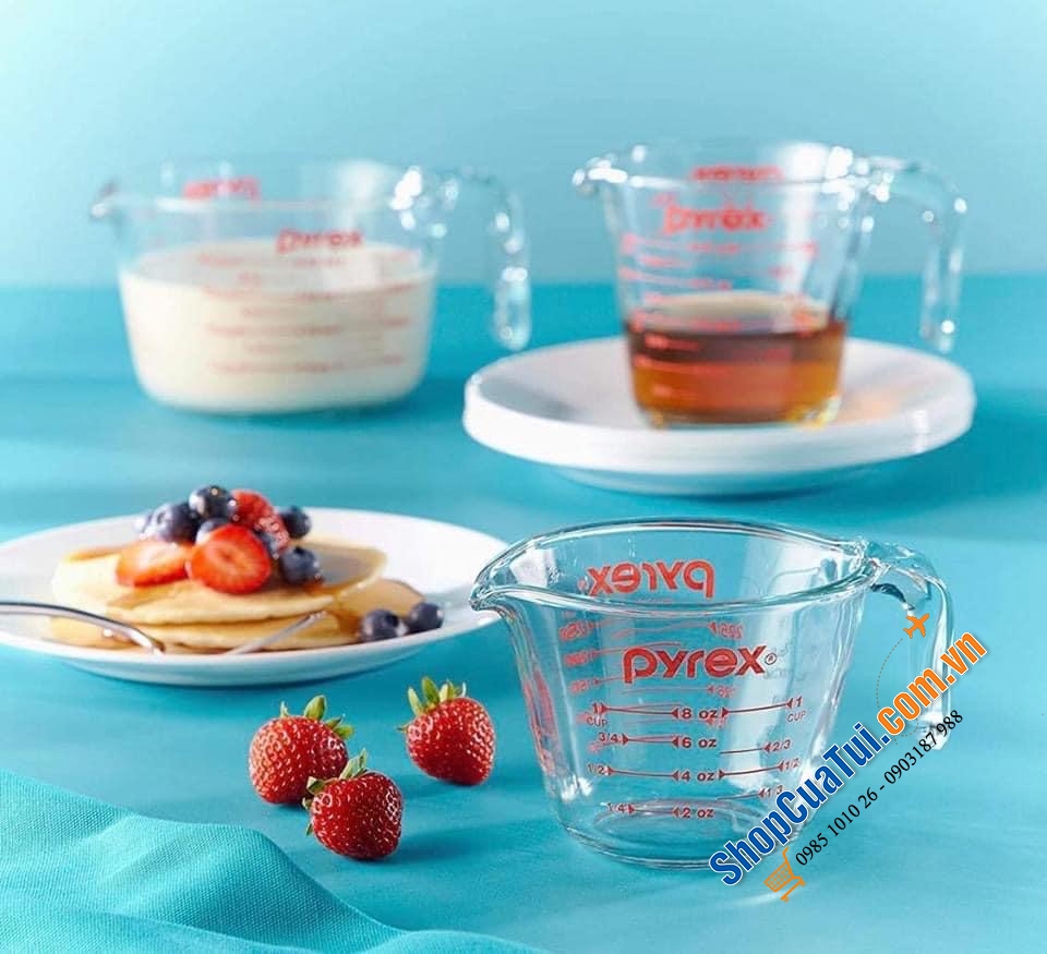 Set 3 cốc đo làm bánh PYREX.