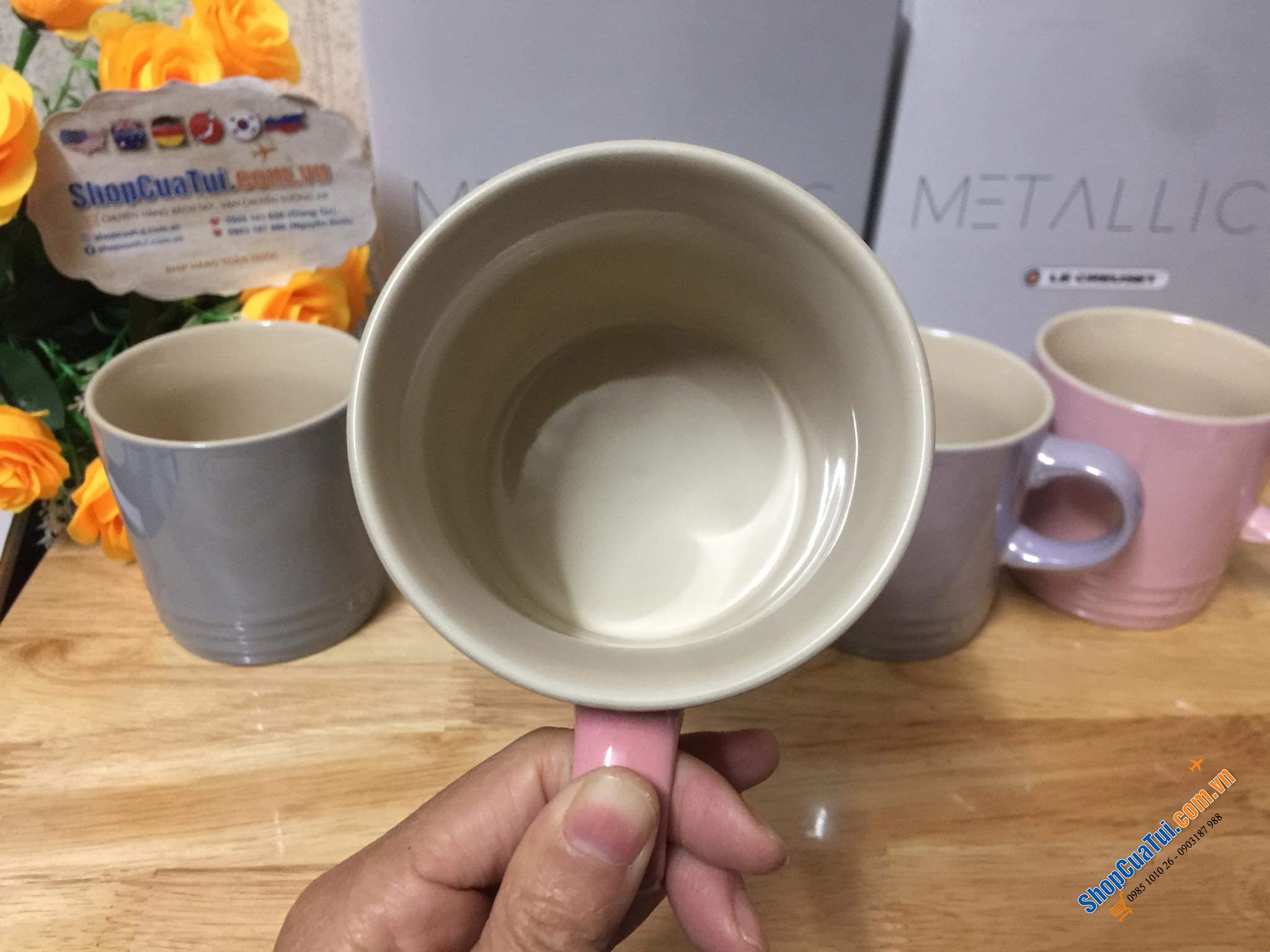SET 4 CỐC LE CREUSET KÈM HỘP 350ml.