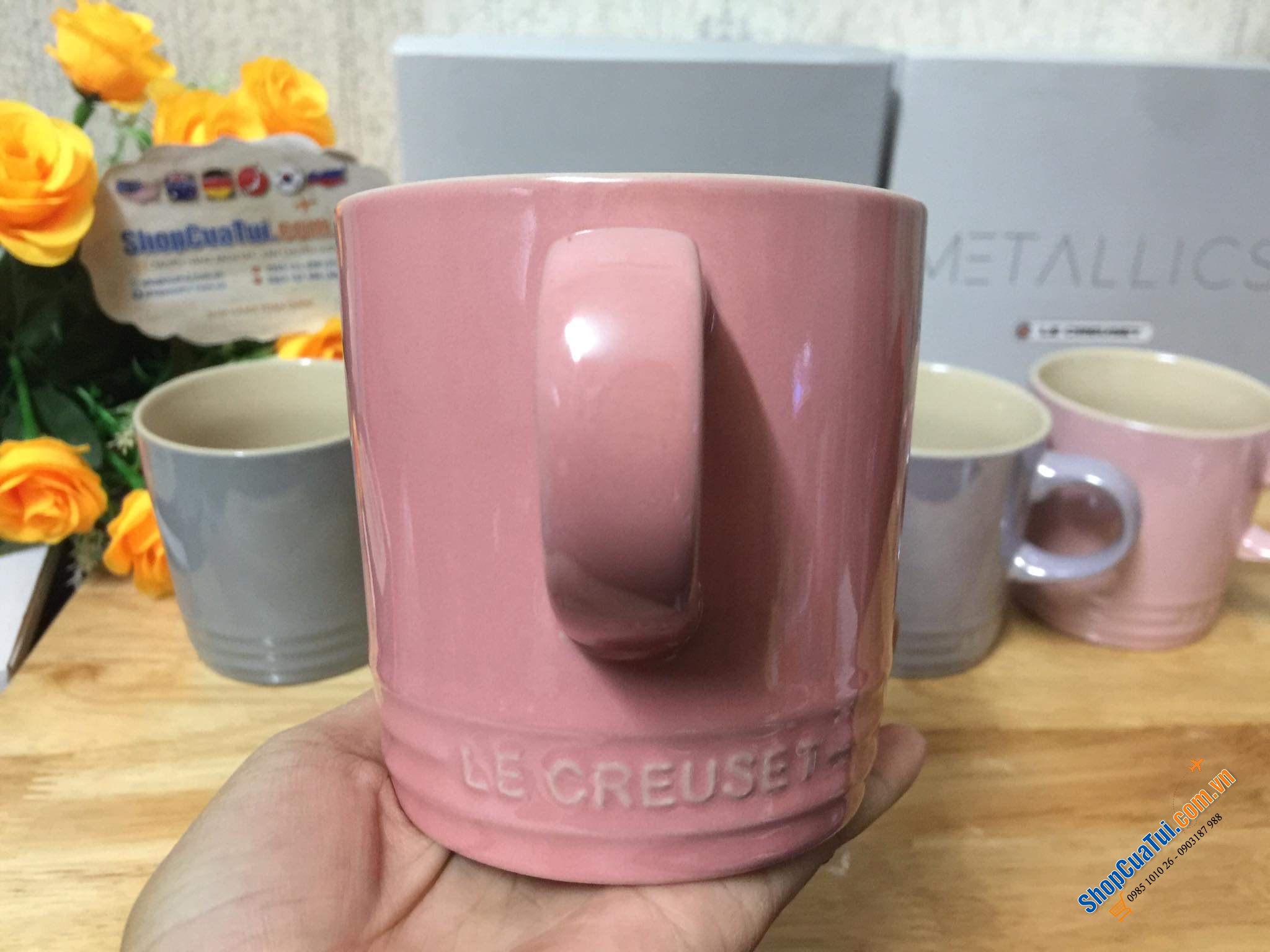 SET 4 CỐC LE CREUSET KÈM HỘP 350ml.