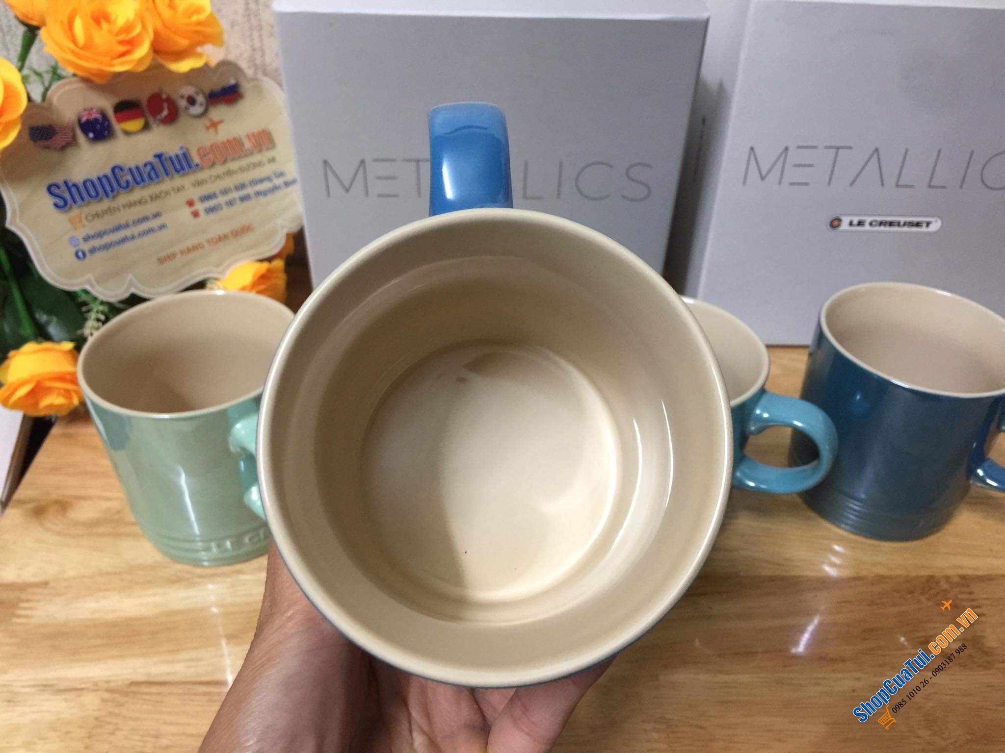 SET 4 CỐC LE CREUSET KÈM HỘP 350ml.