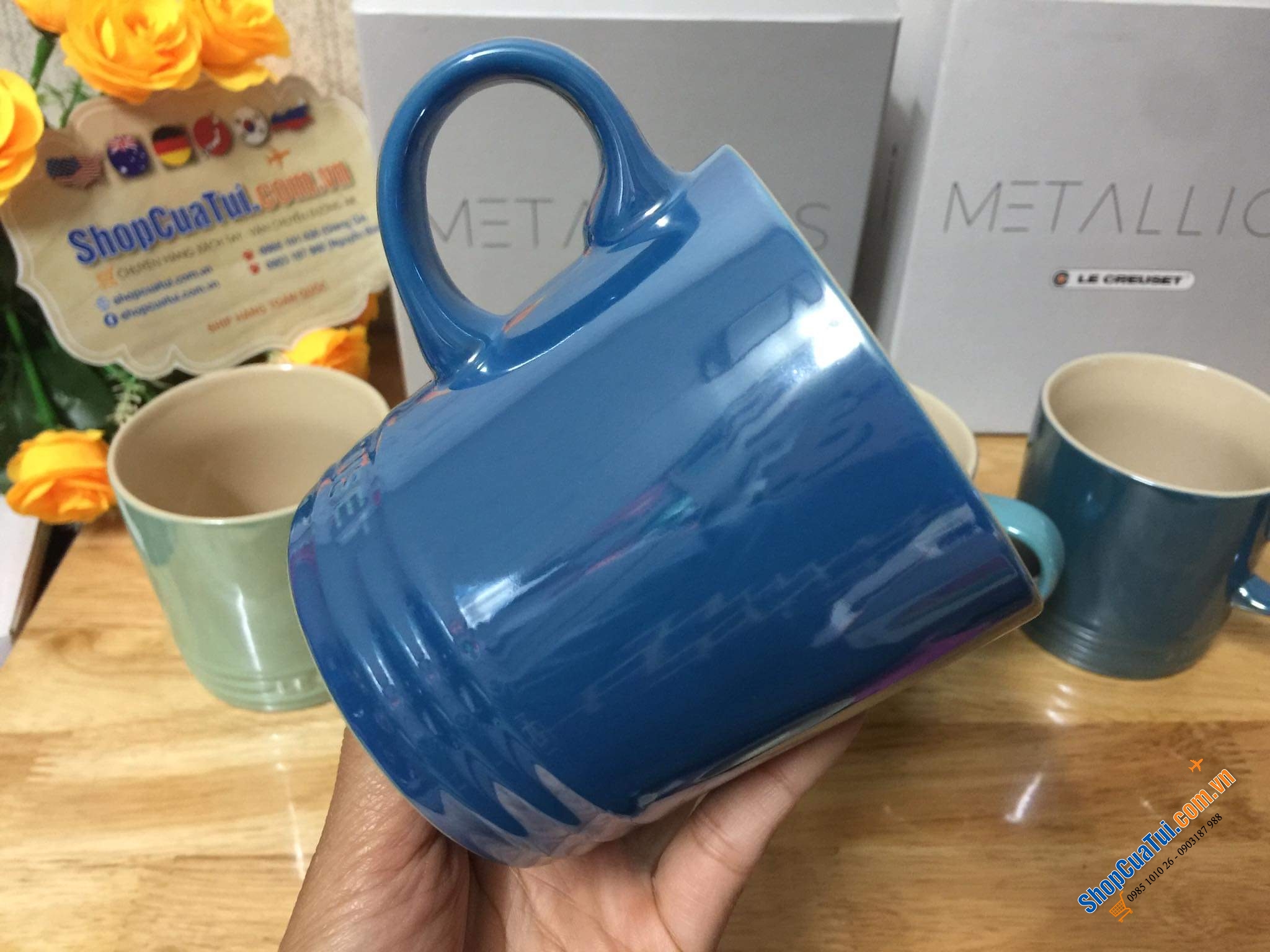 SET 4 CỐC LE CREUSET KÈM HỘP 350ml.