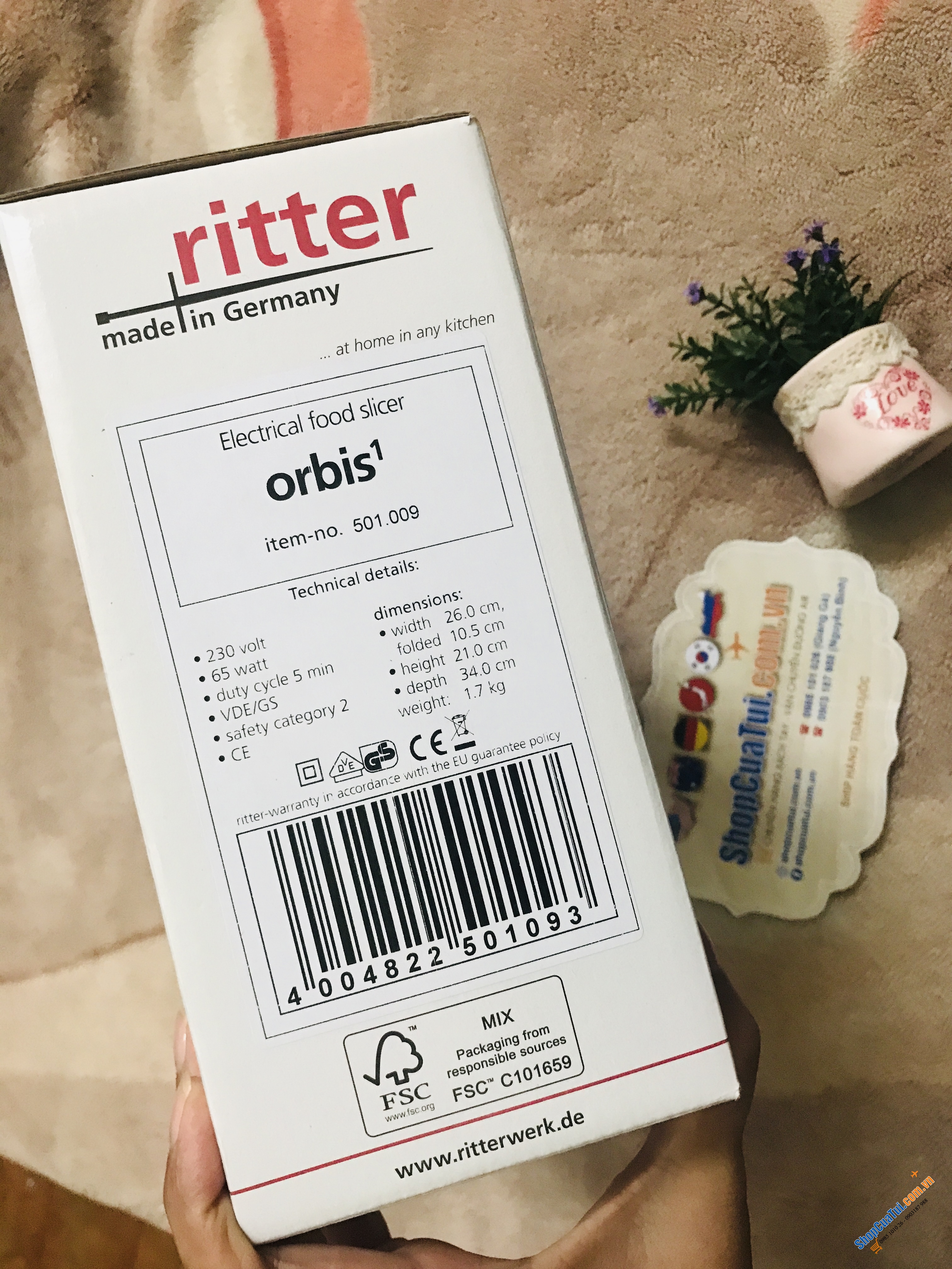 Máy cắt lát RITTER - Made in Germany - Máy Thái Lát Thực Phẩm Ritter 501.009 Orbis 1