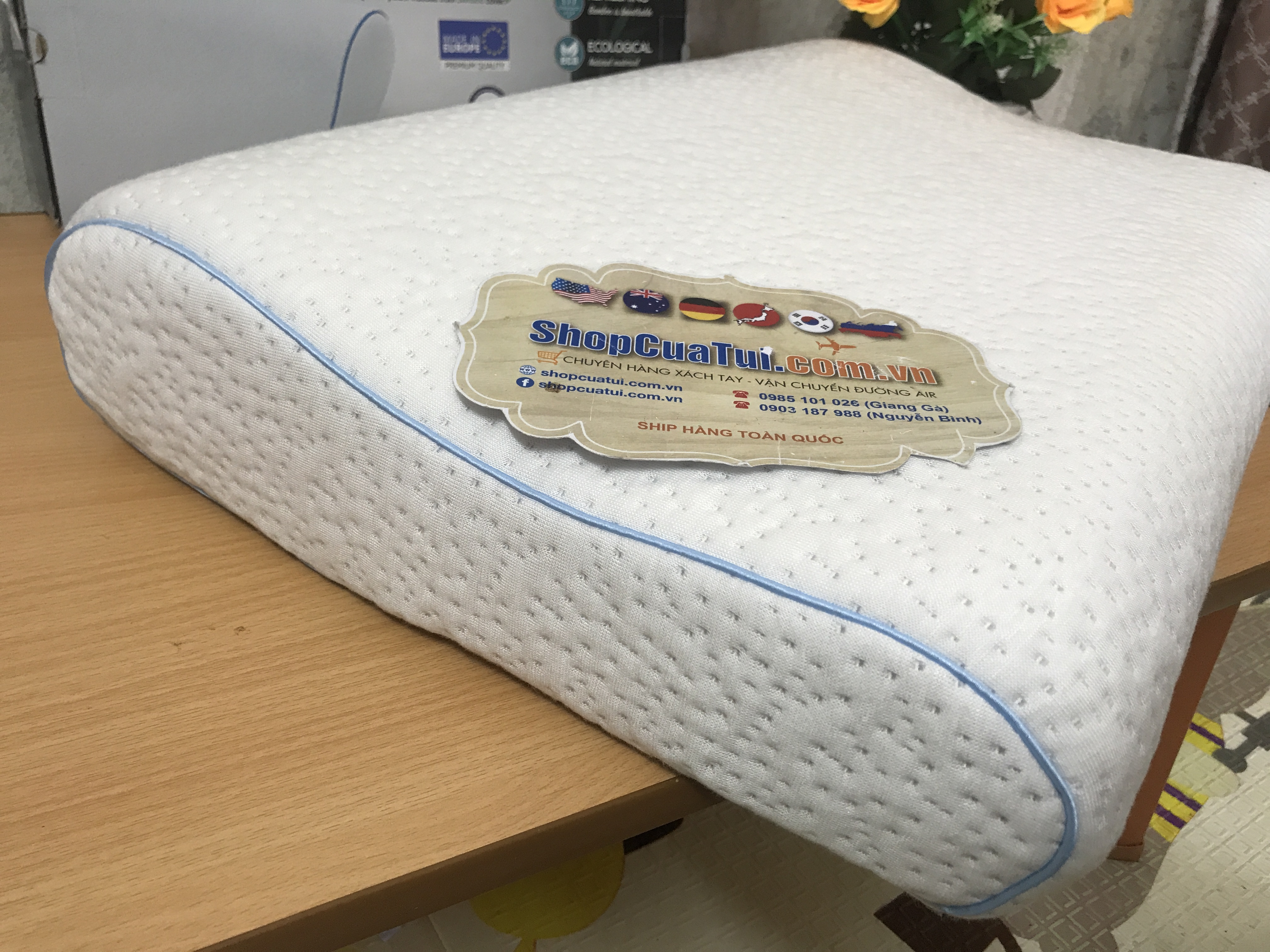 Gối Dreamzie Memory Foam Pillow - chống thoái hoá đốt sống cổ - hàng nội địa Đức - MADE IN EUROPE.