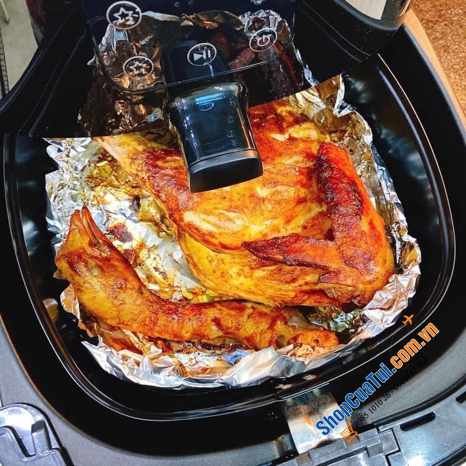 NỒI CHIÊN KHÔNG DẦU PHILIPS HD 9261 với 1,2kg thực phẩm công suất 1900w