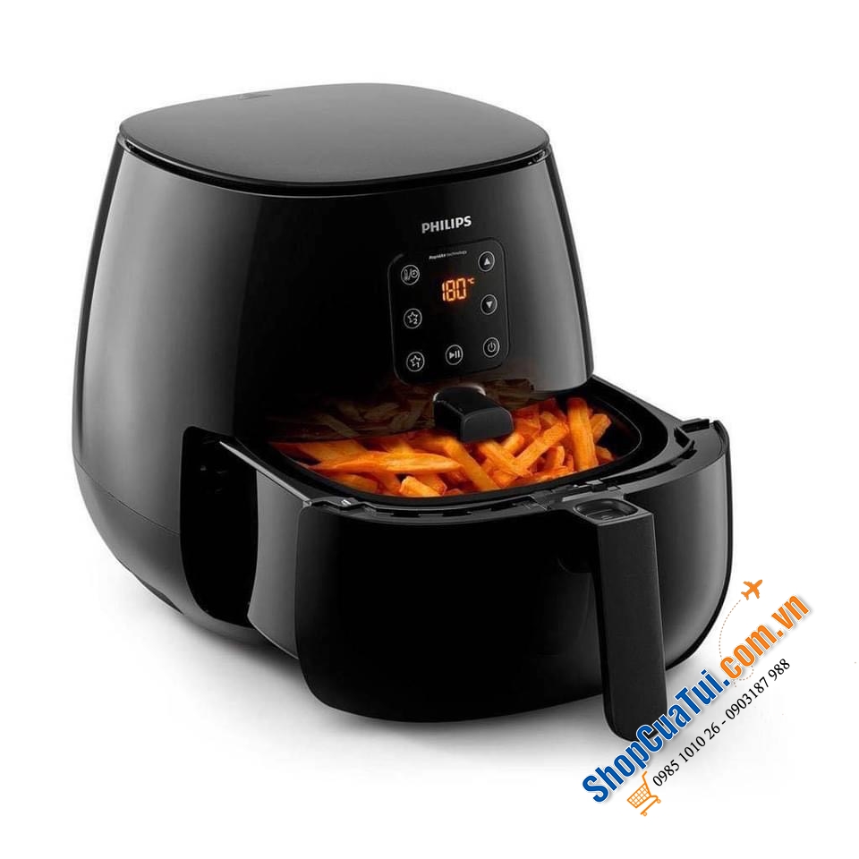 NỒI CHIÊN KHÔNG DẦU PHILIPS HD 9261 với 1,2kg thực phẩm công suất 1900w