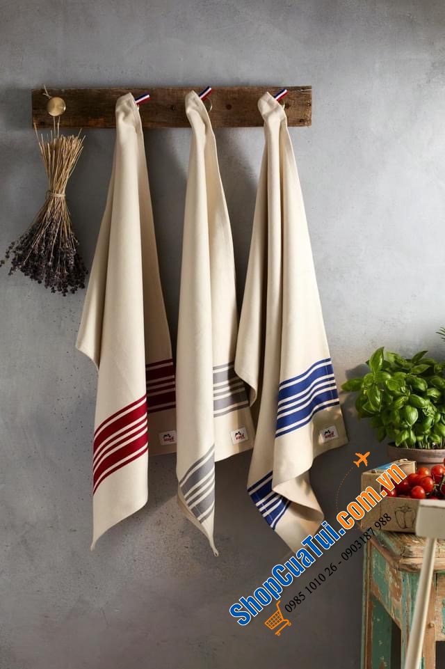 KHĂN LAU BÁT STAUB GERMANY. Màu đỏ, màu xanh, màu xám