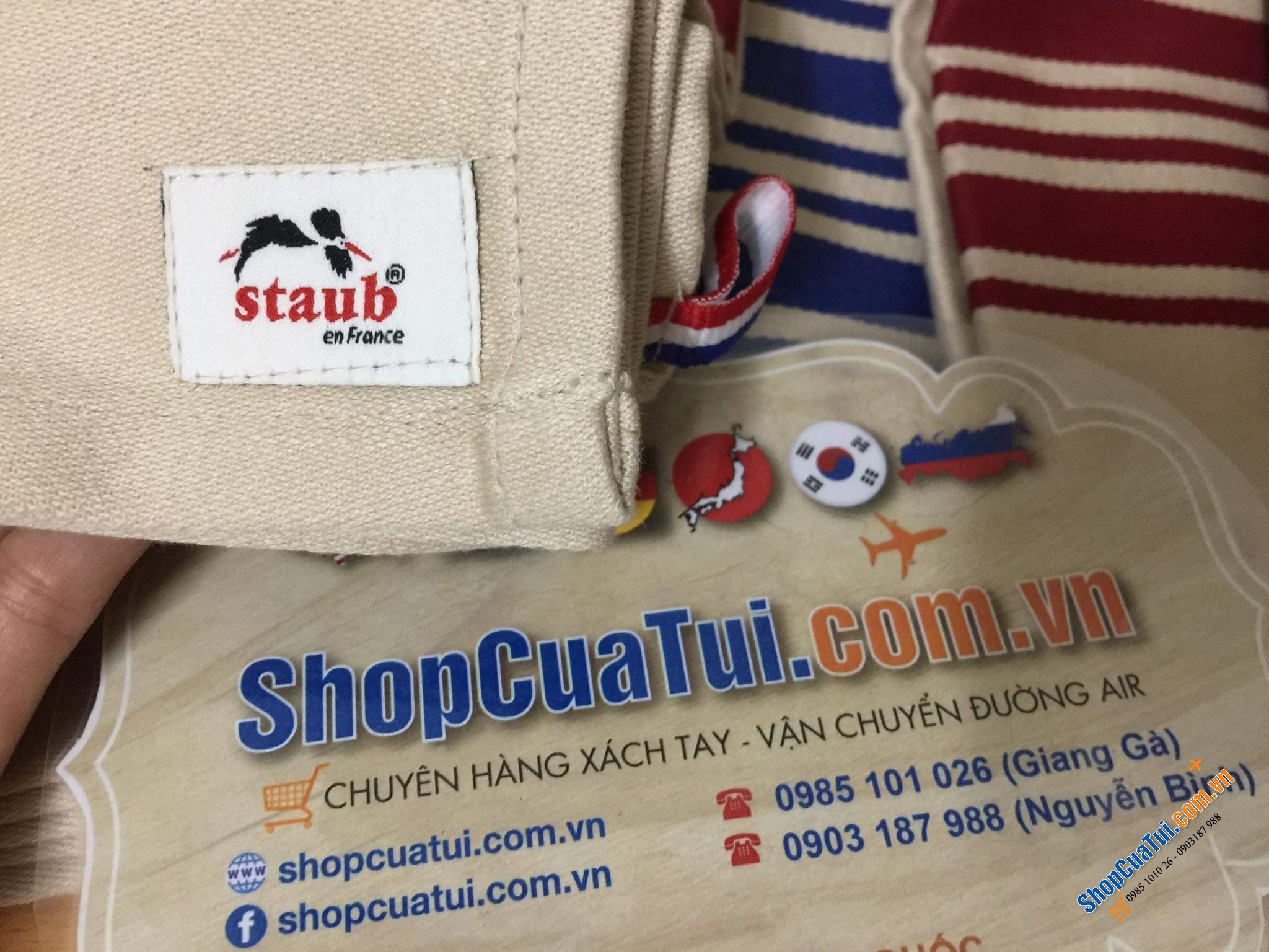 KHĂN LAU BÁT STAUB GERMANY. Màu đỏ, màu xanh, màu xám