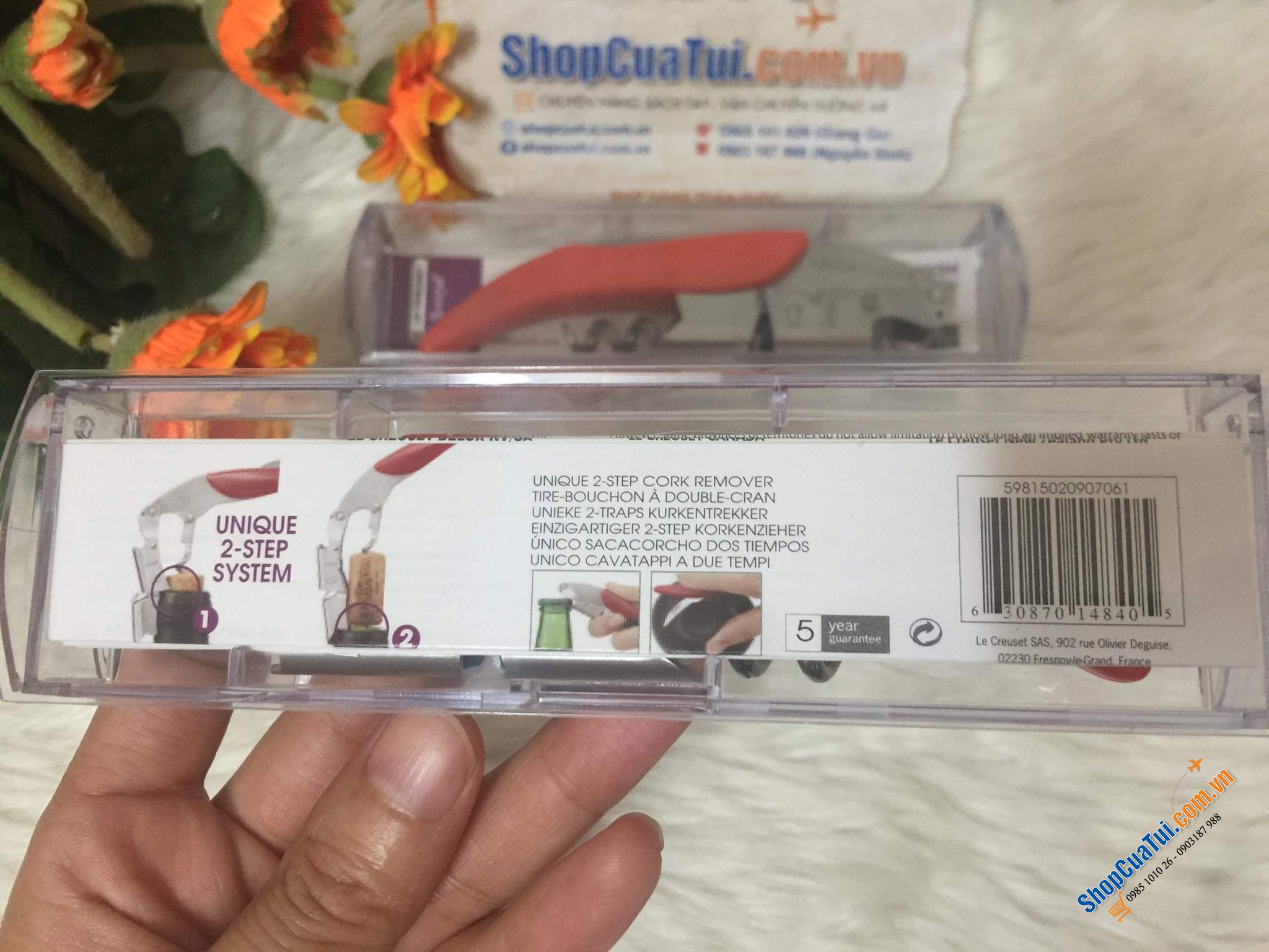 DỤNG CỤ MỞ RƯỢU VANG - MỞ BIA, NƯỚC NGỌT CAO CẤP LE CREUSET CAM.