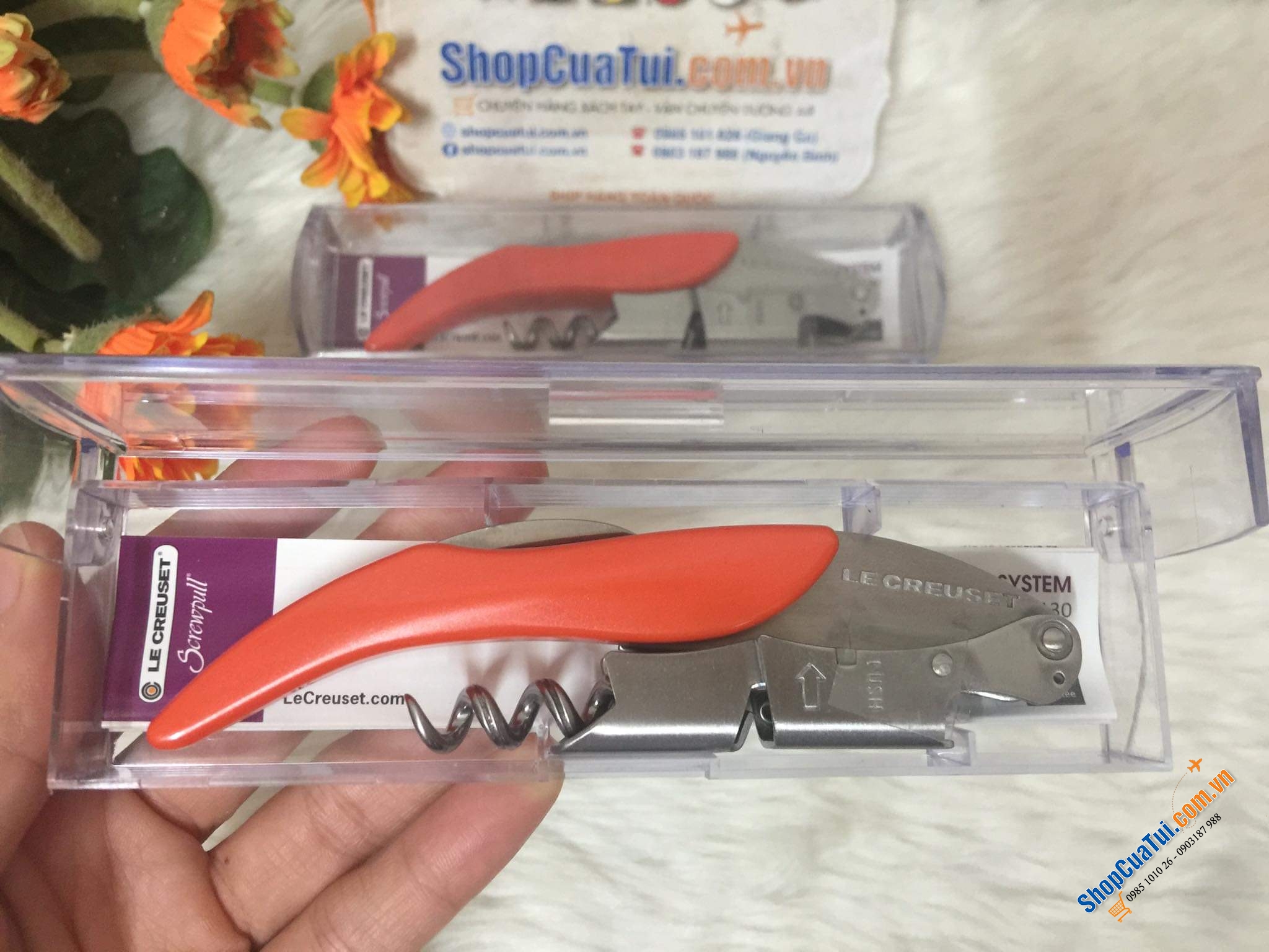 DỤNG CỤ MỞ RƯỢU VANG - MỞ BIA, NƯỚC NGỌT CAO CẤP LE CREUSET CAM.