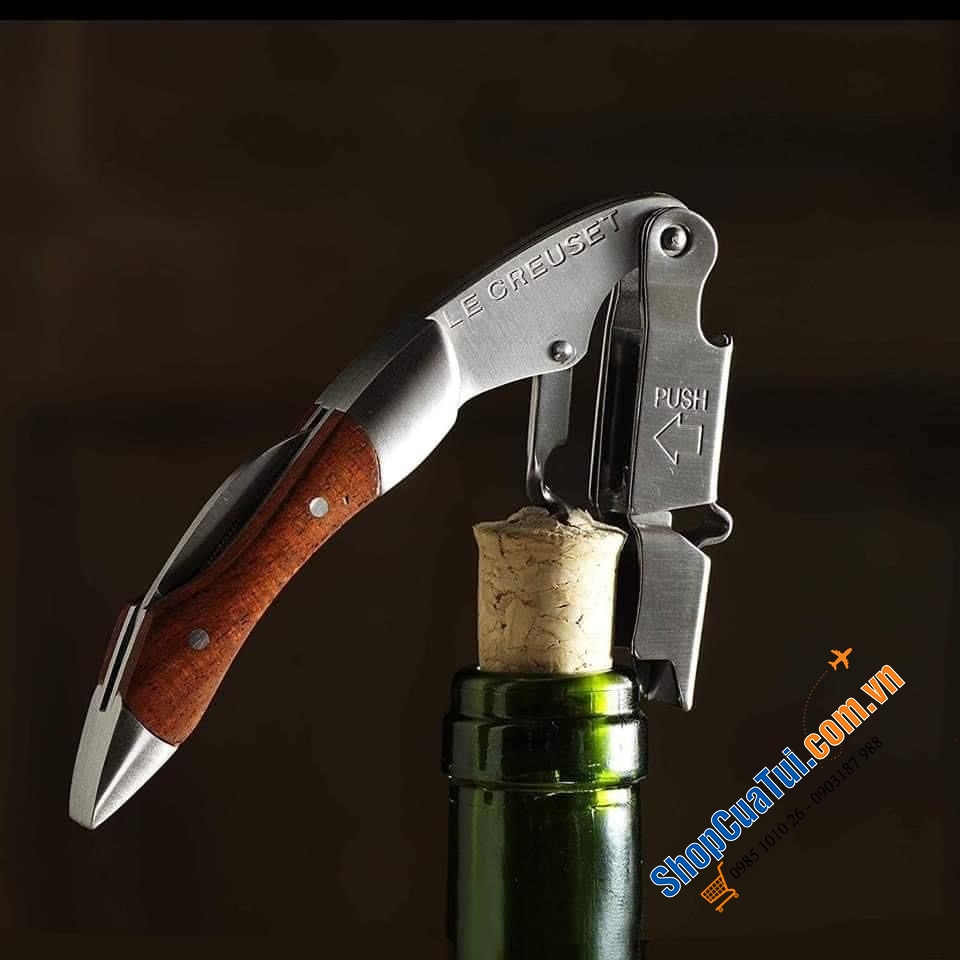 DỤNG CỤ MỞ RƯỢU VANG - MỞ BIA, NƯỚC NGỌT CAO CẤP LE CREUSET CAM.