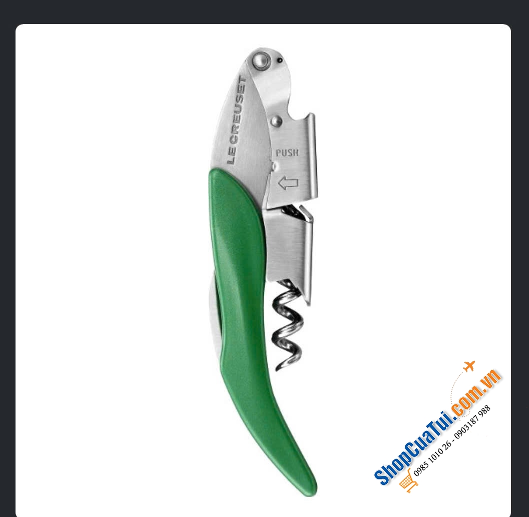 DỤNG CỤ MỞ RƯỢU VANG - MỞ BIA, NƯỚC NGỌT CAO CẤP LE CREUSET CAM.