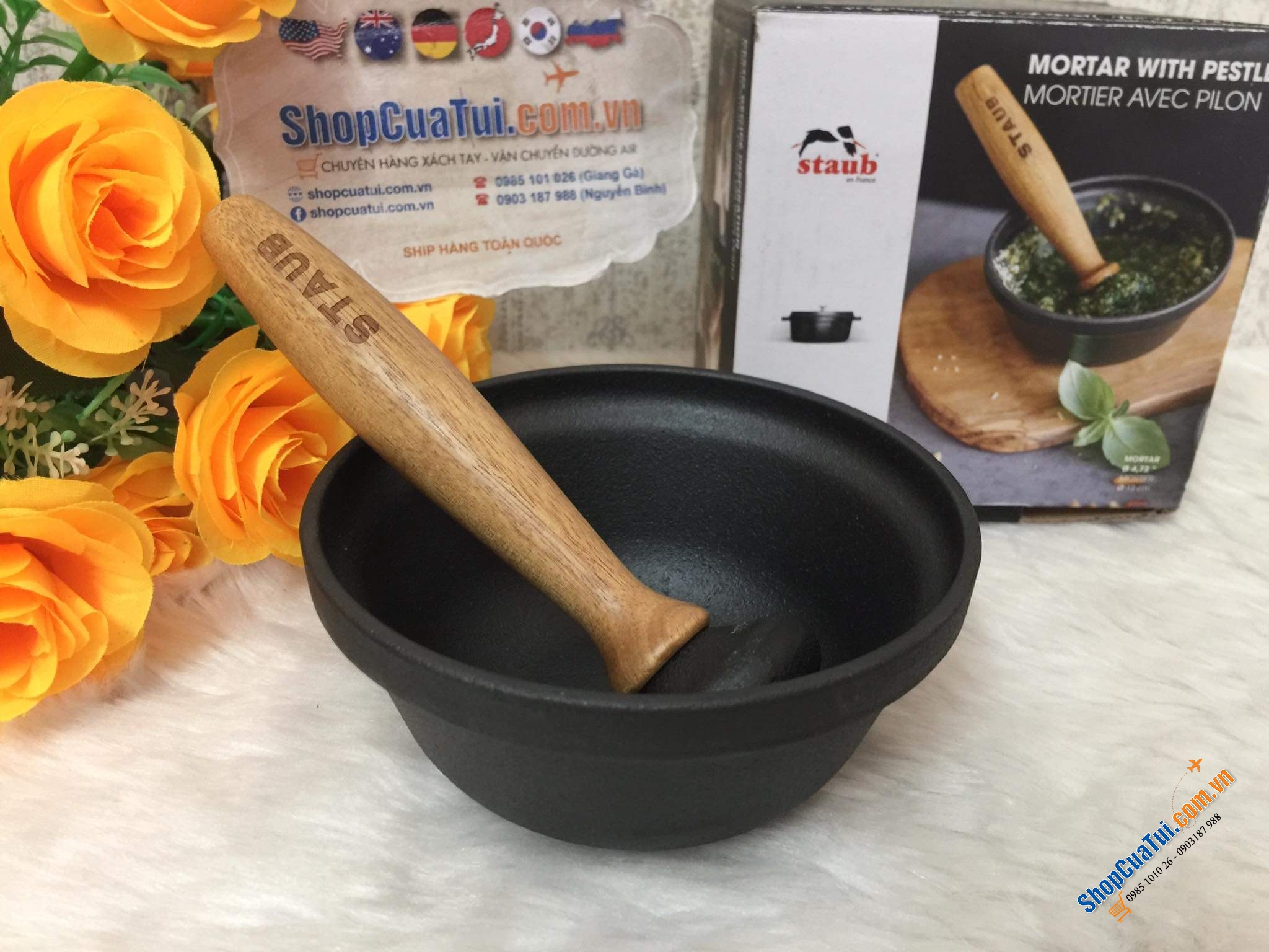 SET CHÀY CỐI GANG STAUB MINI 12cm