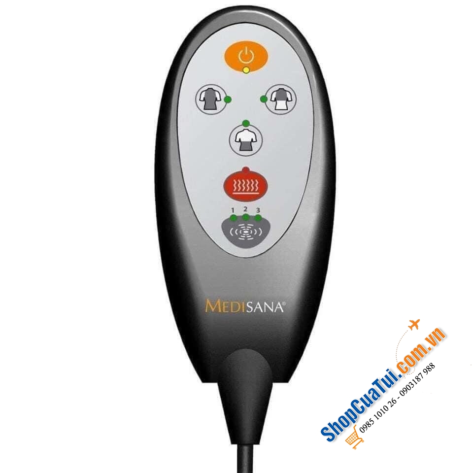 Đệm (ghế) massage toàn thân con lăn có đèn hồng ngoại Medisana MC830