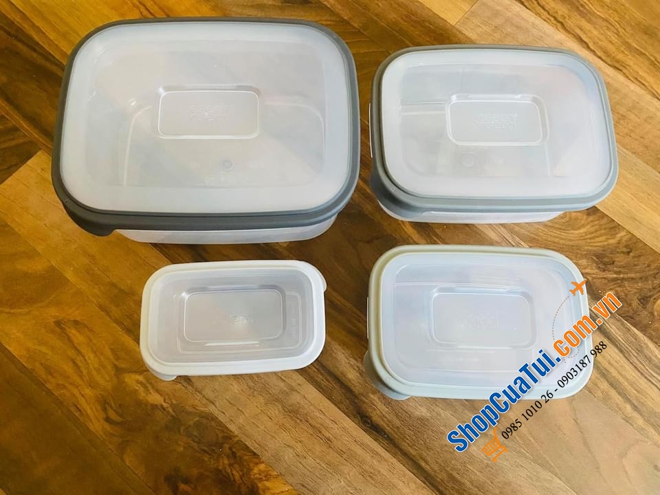 SET 4 HỘP ĐỰNG THỰC PHẨM JOSEPH JOSEPH XÁM.
