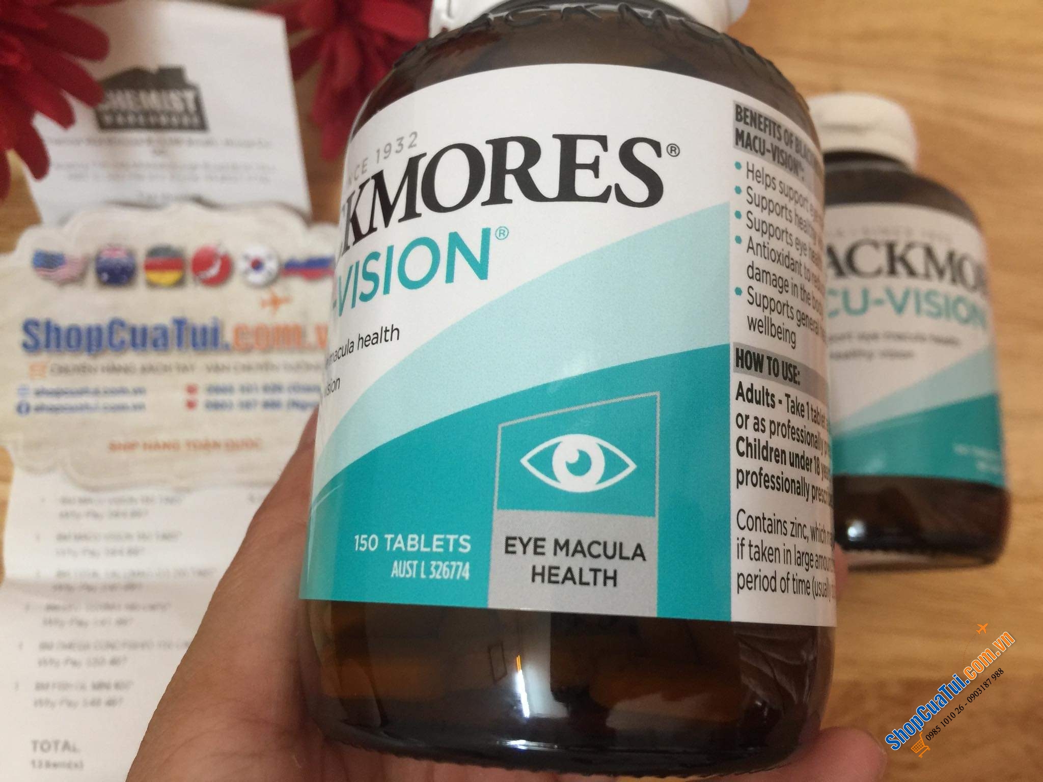 Blackmores Macu Vision 150 Tablets - Viên uống bổ mắt cao cấp