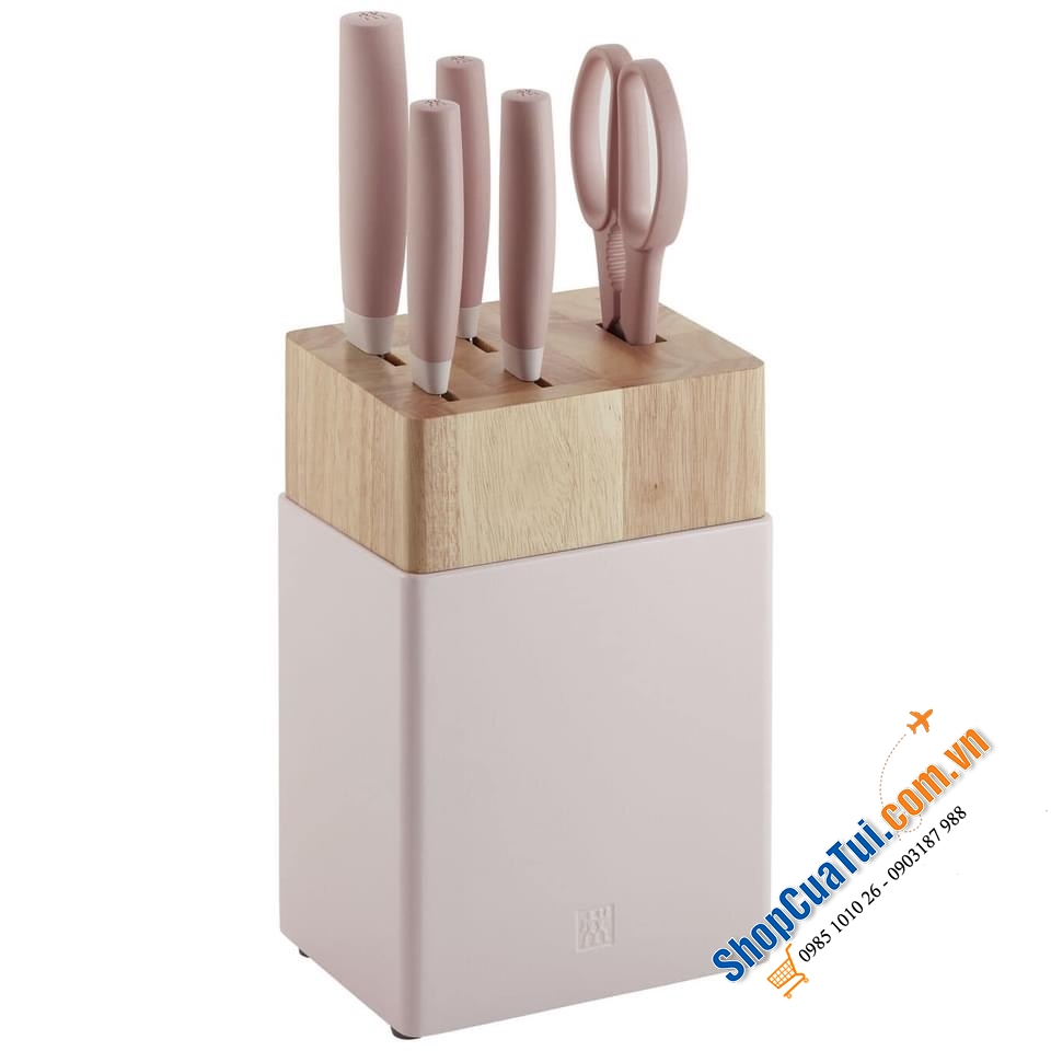 BỘ DAO ZWILLING NOW S 6 MÓN MÀU HỒNG PASTEL SIÊU ĐẸP - MADE IN GERMANY.