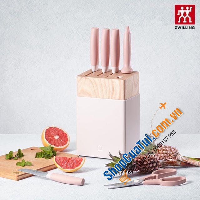 BỘ DAO ZWILLING NOW S 6 MÓN MÀU HỒNG PASTEL SIÊU ĐẸP - MADE IN GERMANY.