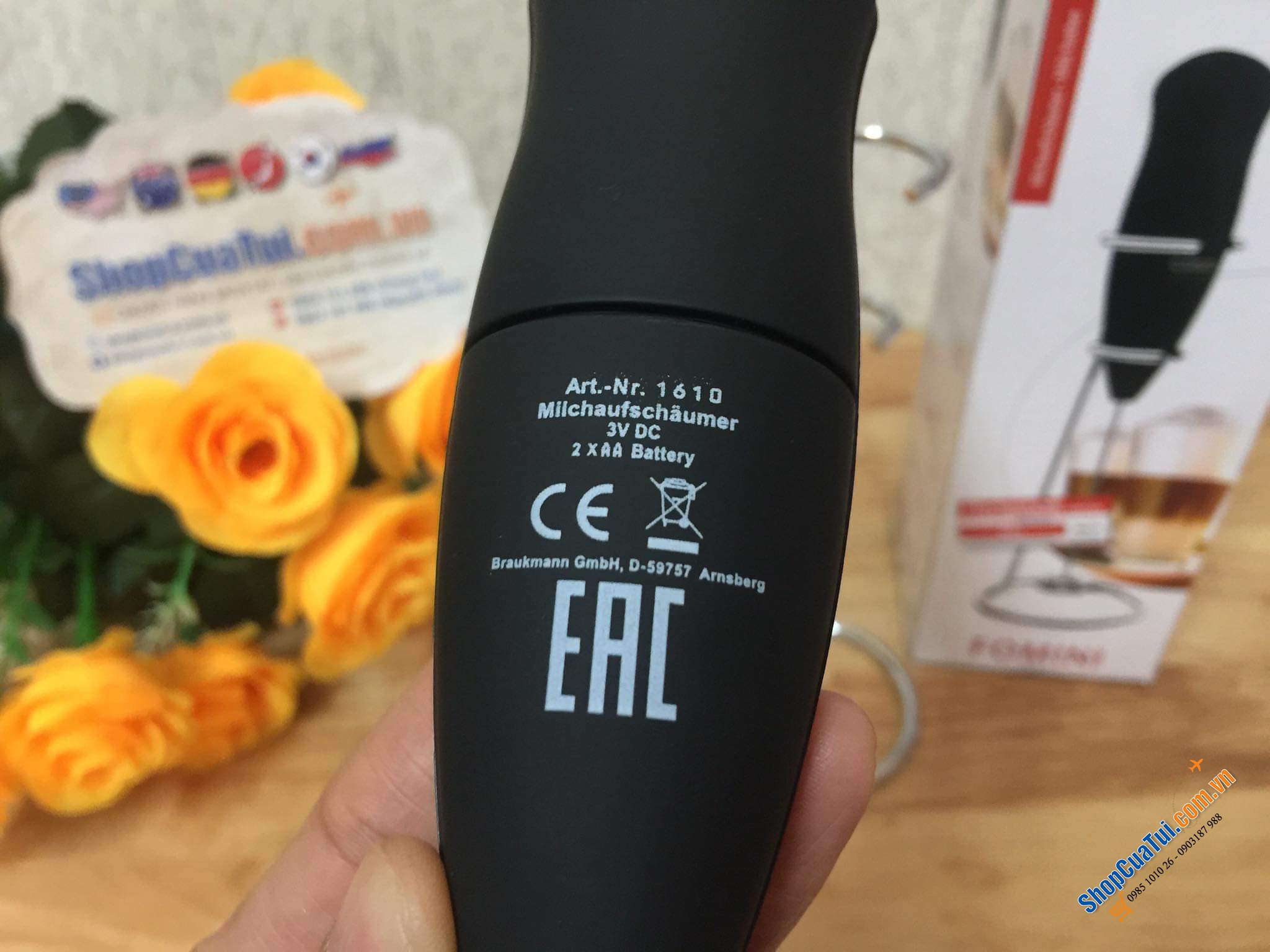 MÁY ĐÁNH BỌT CÀ PHÊ CHẠY PIN NHỎ GỌN CASO GERMANY.