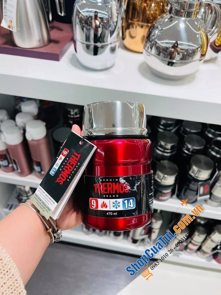 Cặp lồng nhỏ -  Hộp đựng thức ăn giữ nhiệt Thermos Stainless King Food - Dùng mang đồ ăn đi làm/đi picnic. - 470ml