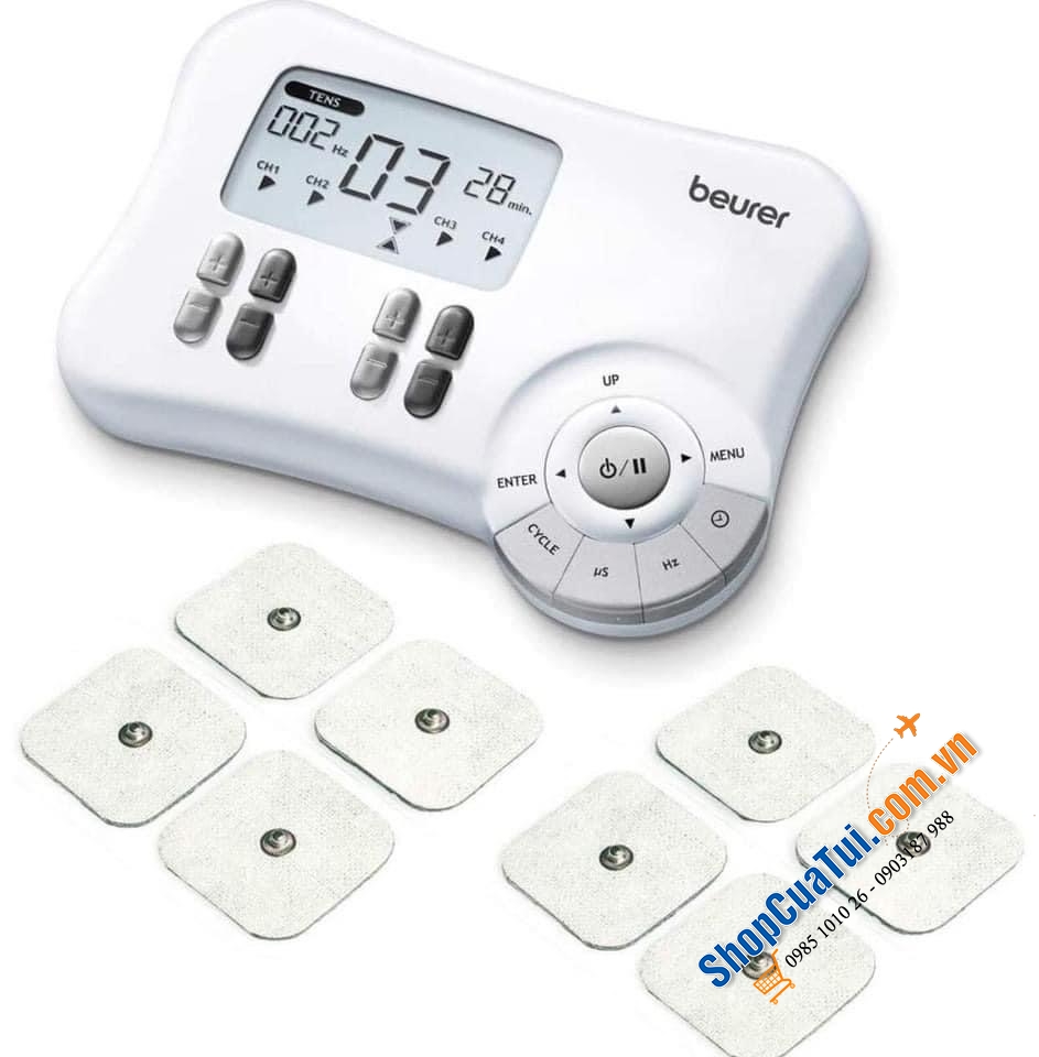 MÁY ĐIỆN CHÂM KĨ THUẬT SỐ 4 KÊNH VÀ 8 ĐIỆN CỰC BEURER EM80