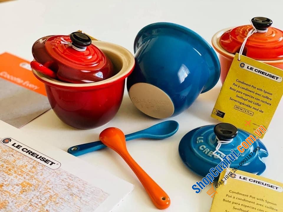 Hũ đựng gia vị, mứt, đường, ăn yến/ soup... Le creuset.