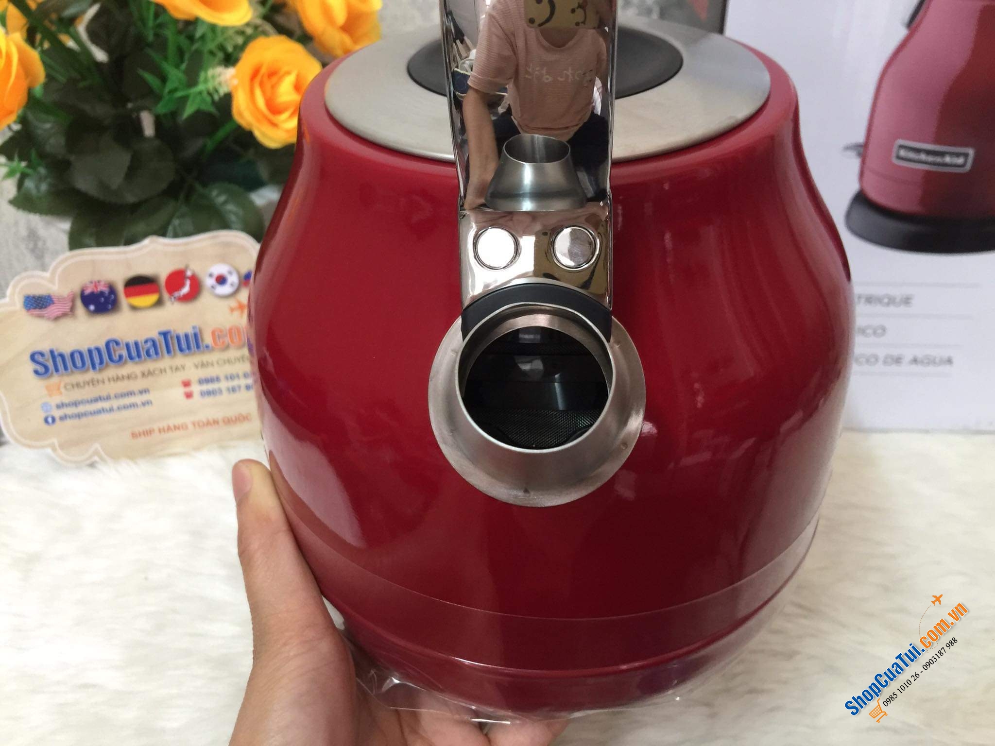 ẤM ĐUN NƯỚC SIÊU TỐC KITCHEN AID RETRO 1,25L - điện 220V.